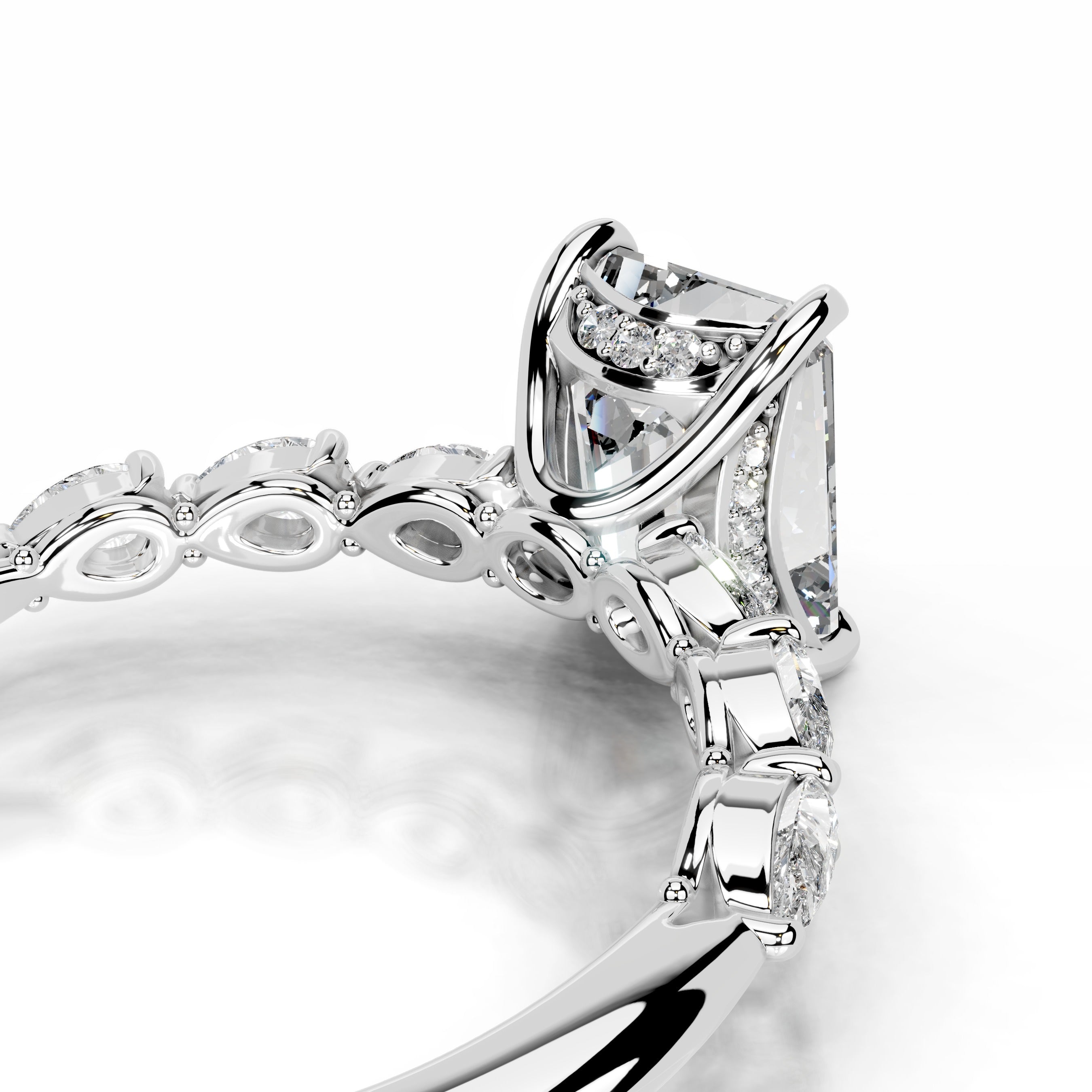 Alinta Diamond Engagement Ring - 14K White Gold