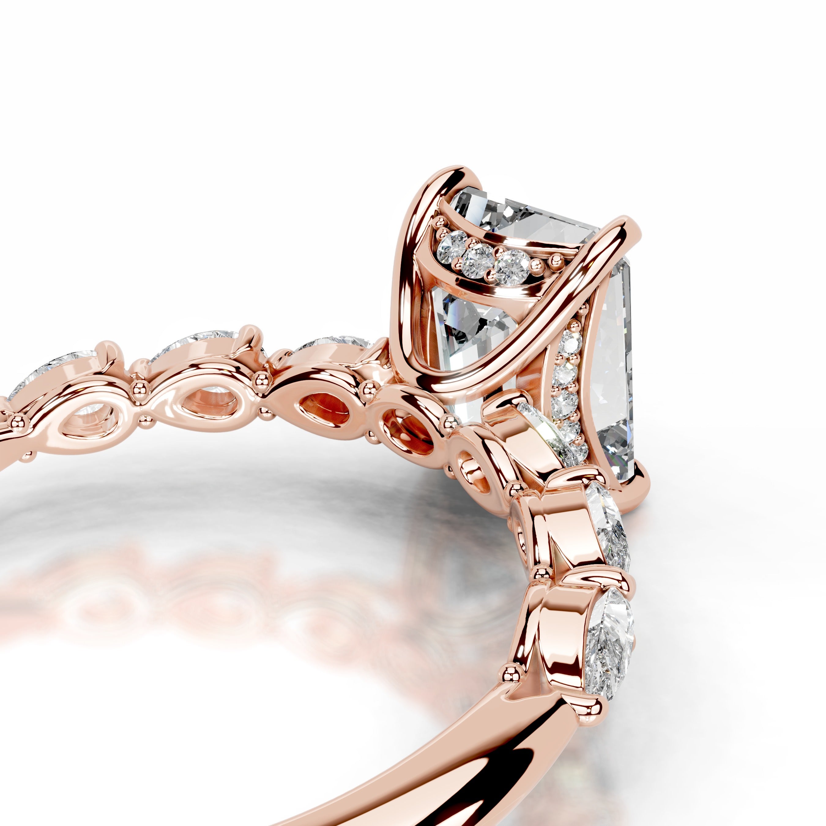 Alinta Diamond Engagement Ring - 14K Rose Gold