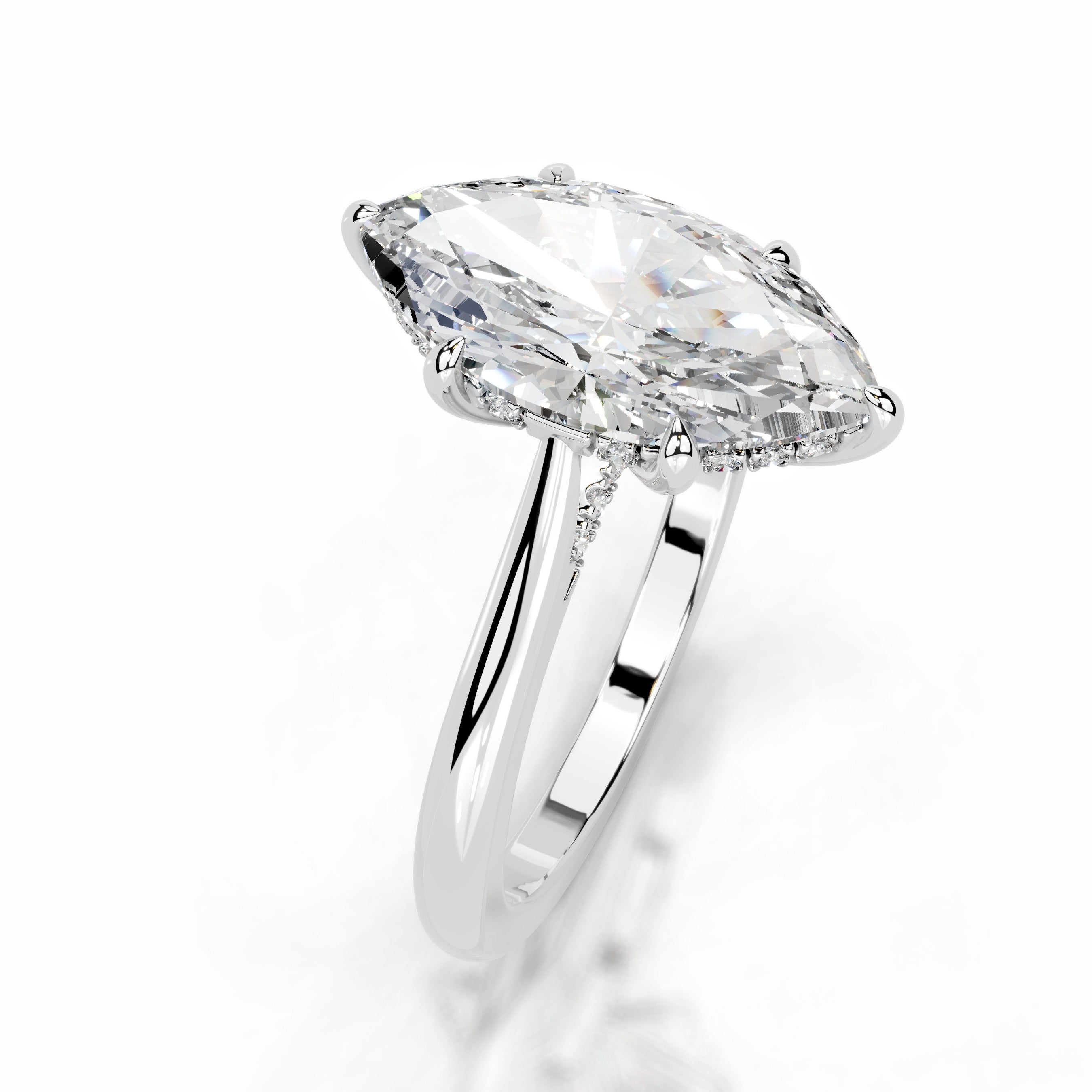 Araluen Diamond Engagement Ring  - 14K White Gold