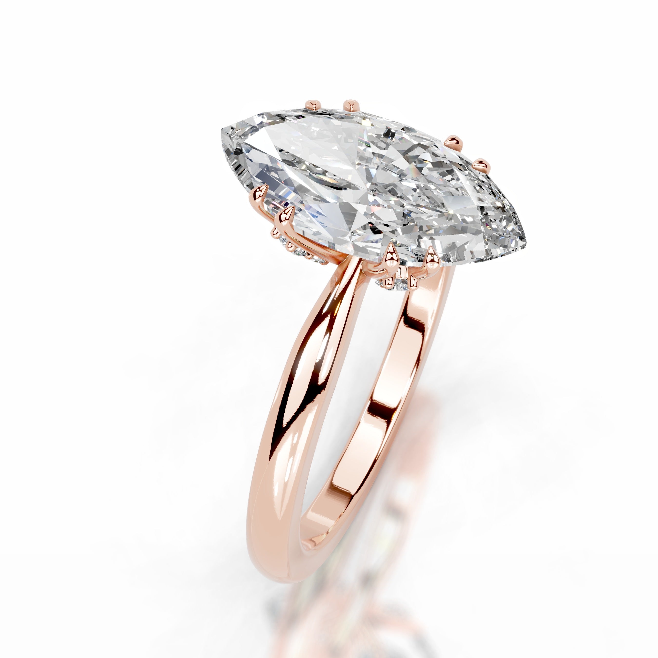 Badia Diamond Engagement Ring - 14K Rose Gold