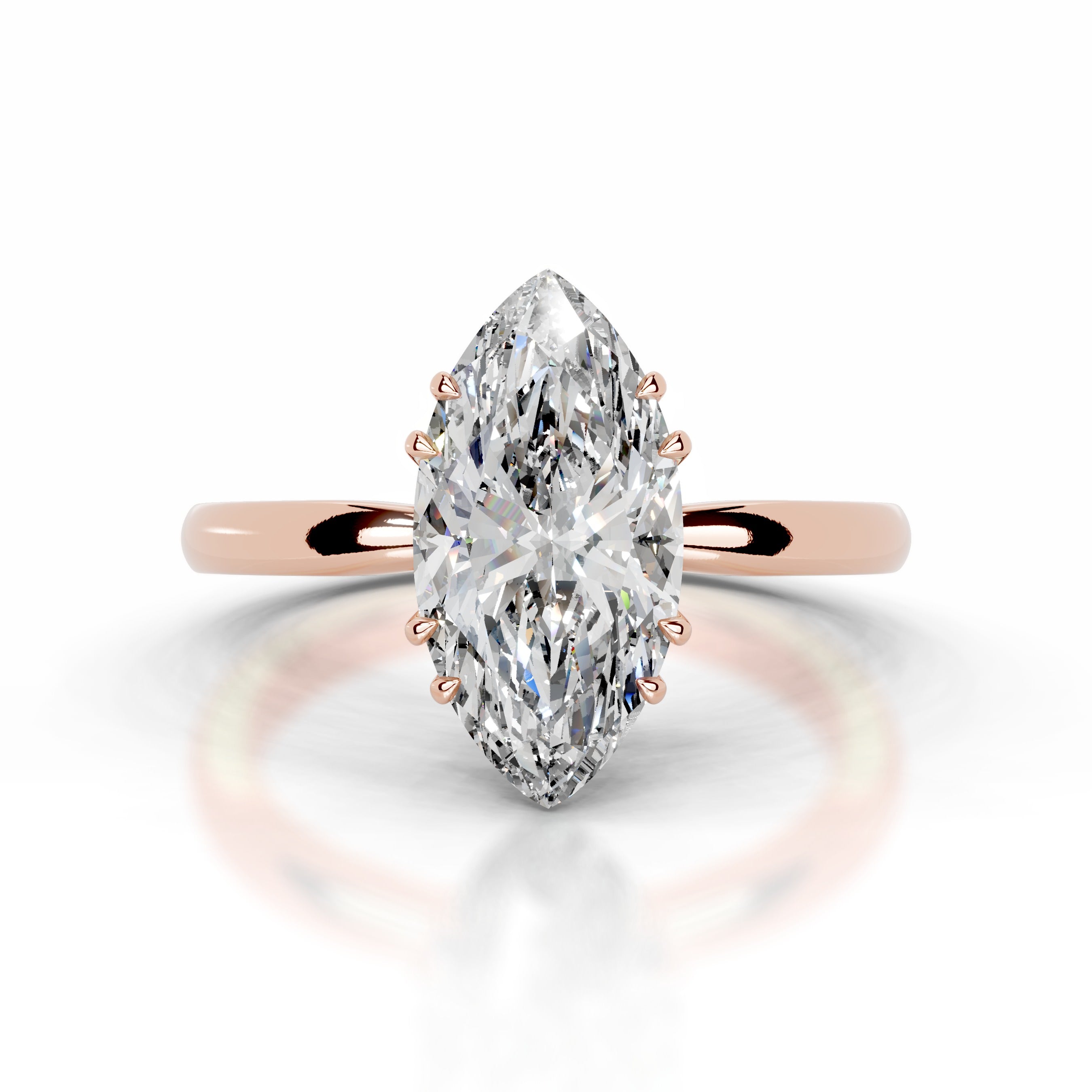 Badia Diamond Engagement Ring - 14K Rose Gold