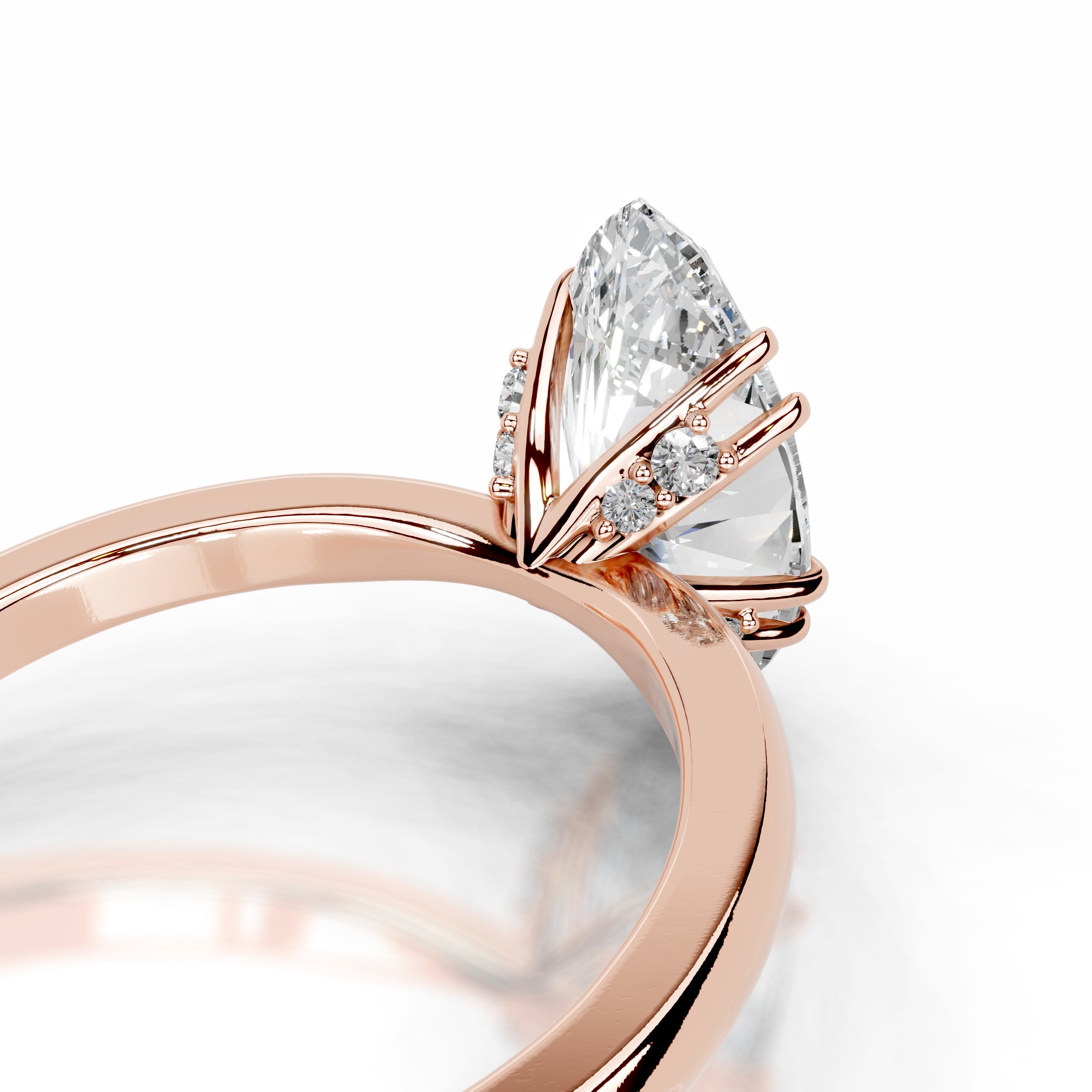 Badia Diamond Engagement Ring - 14K Rose Gold