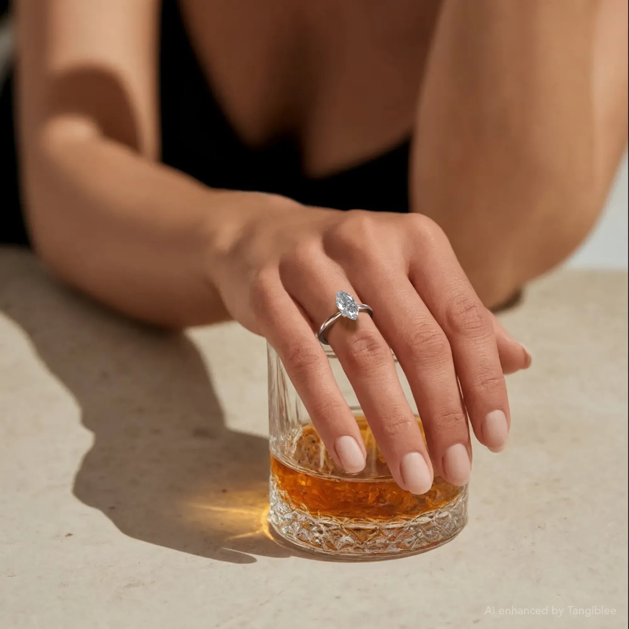 Badia Diamond Engagement Ring - 14K White Gold