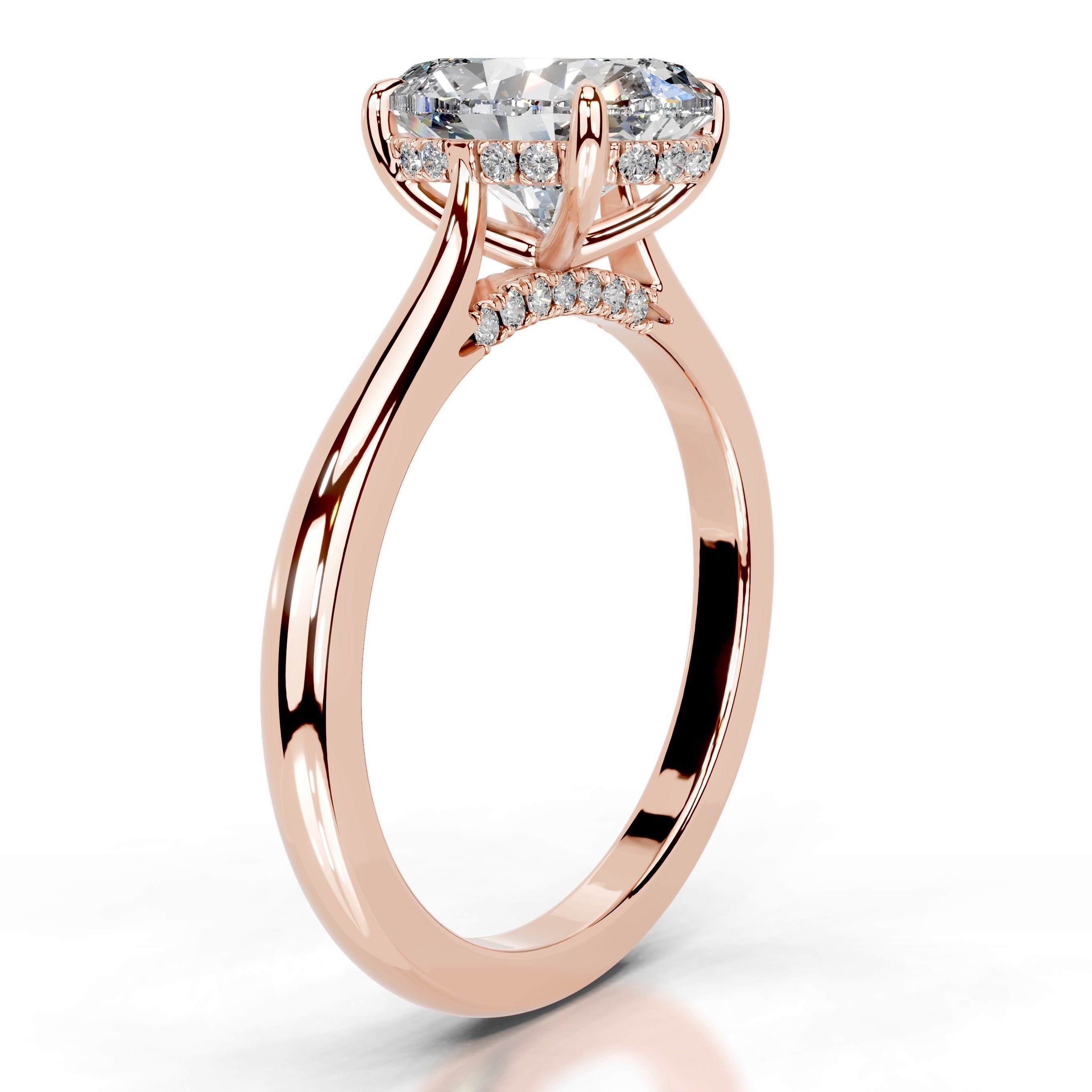 Bahia Diamond Engagement Ring - 14K Rose Gold - Main Stone 1.02 Carat