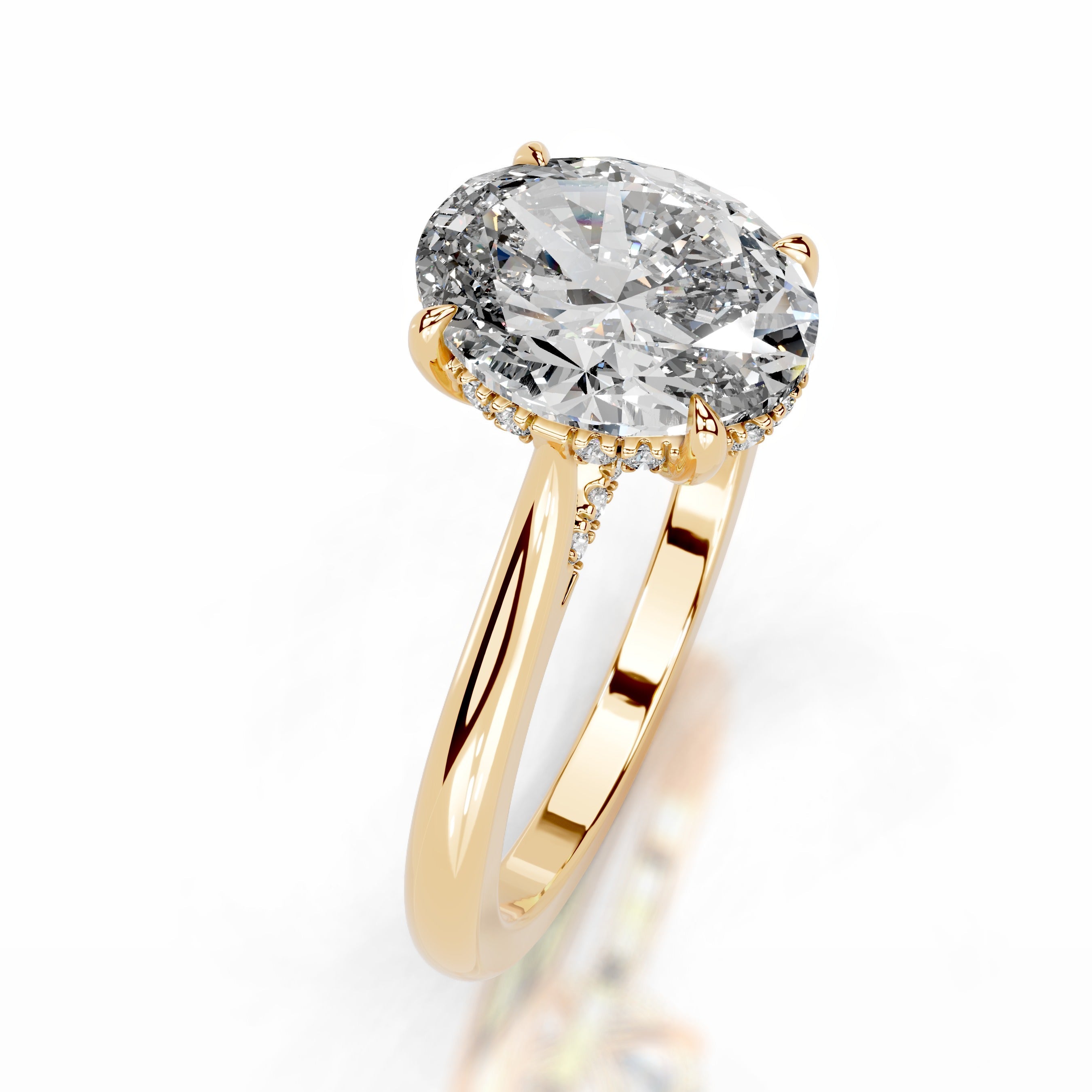 Bahia Diamond Engagement Ring - 18K Yellow Gold - Main Stone 1.02 Carat