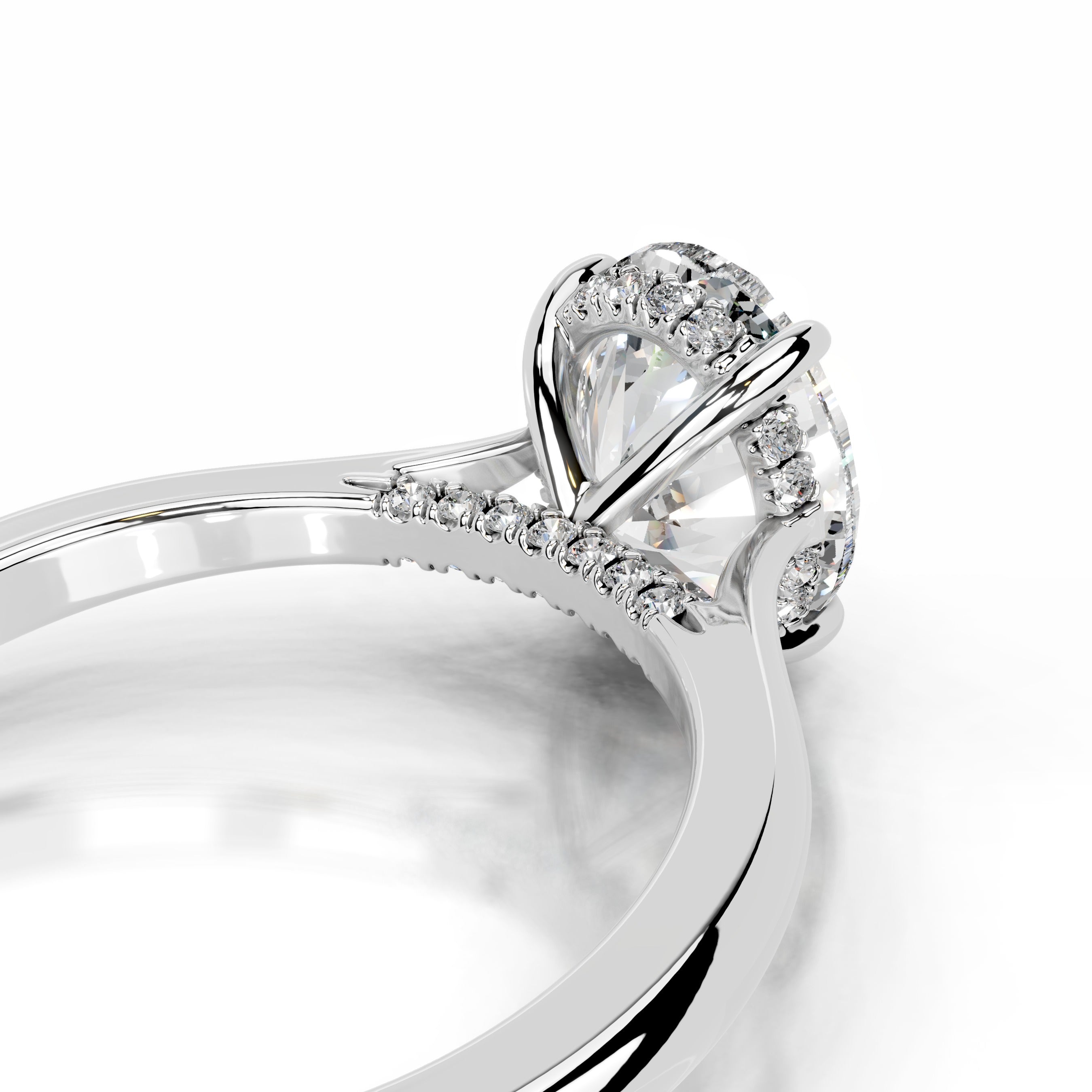 Bahia Diamond Engagement Ring - 18K White Gold