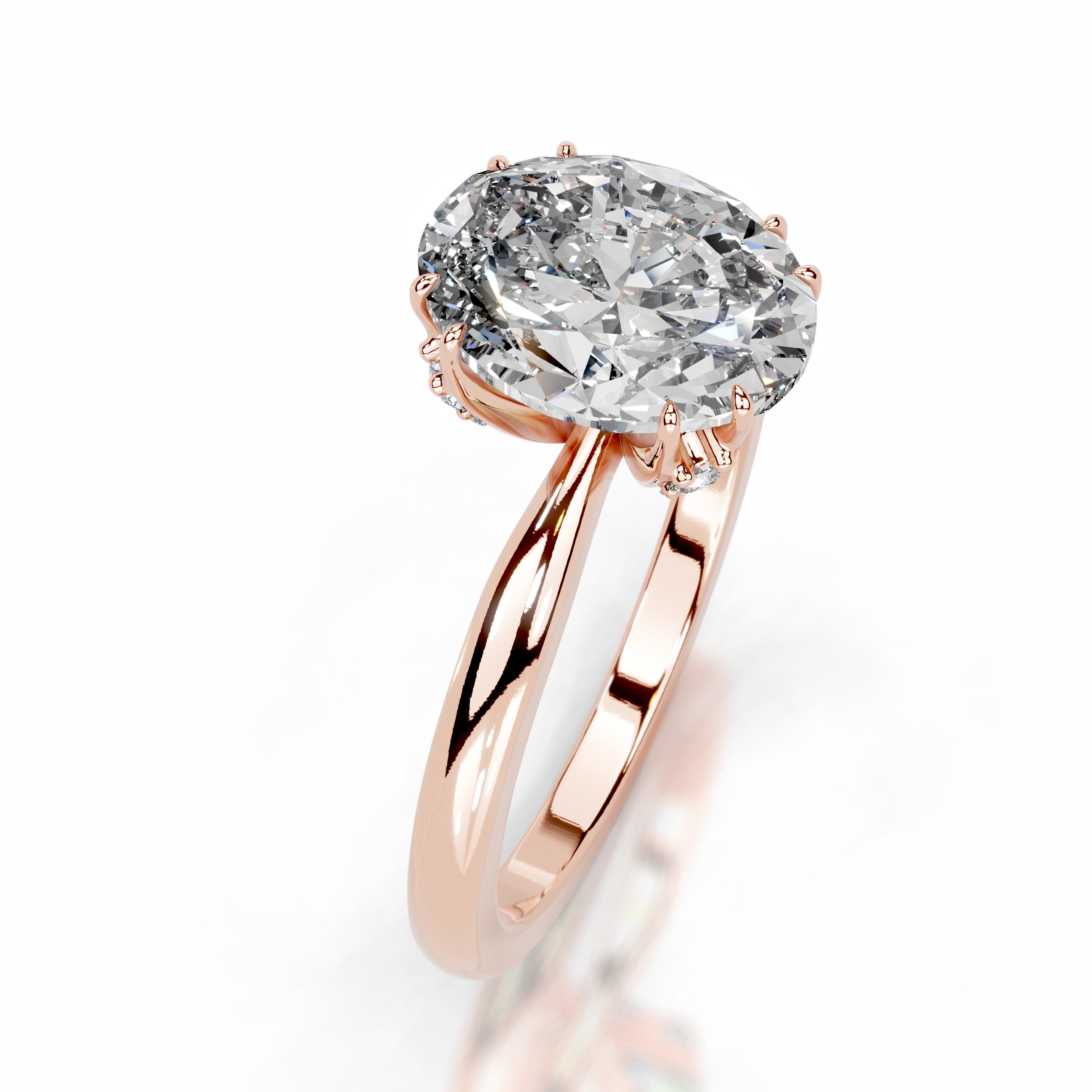 Ballina Diamond Engagement Ring - 14K Rose Gold