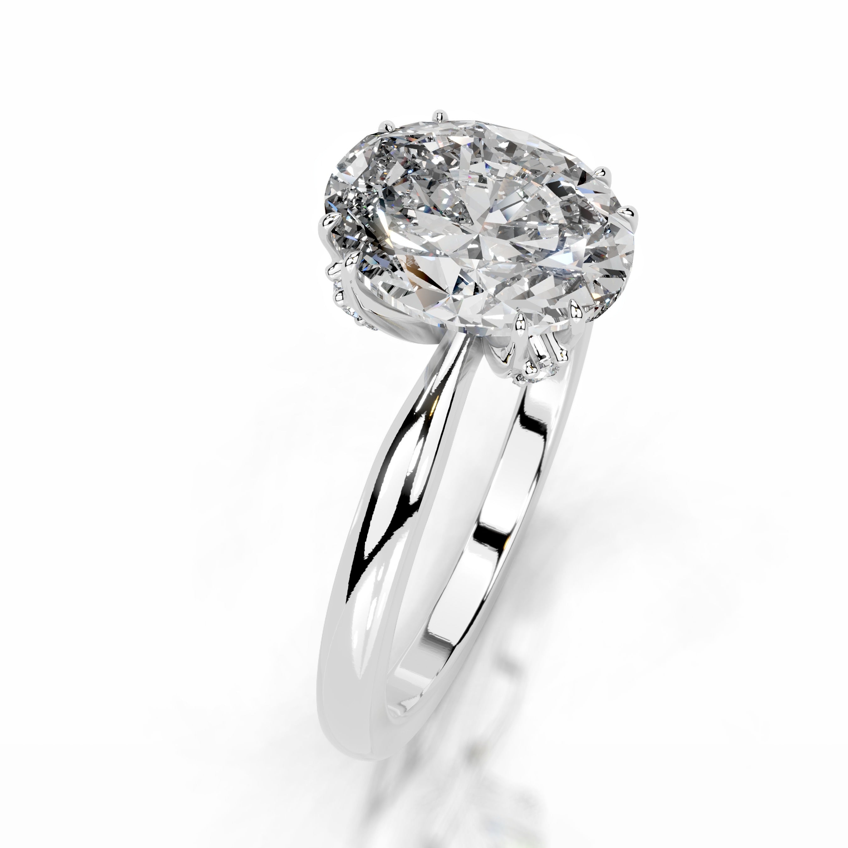 Ballina Diamond Engagement Ring - 14K White Gold