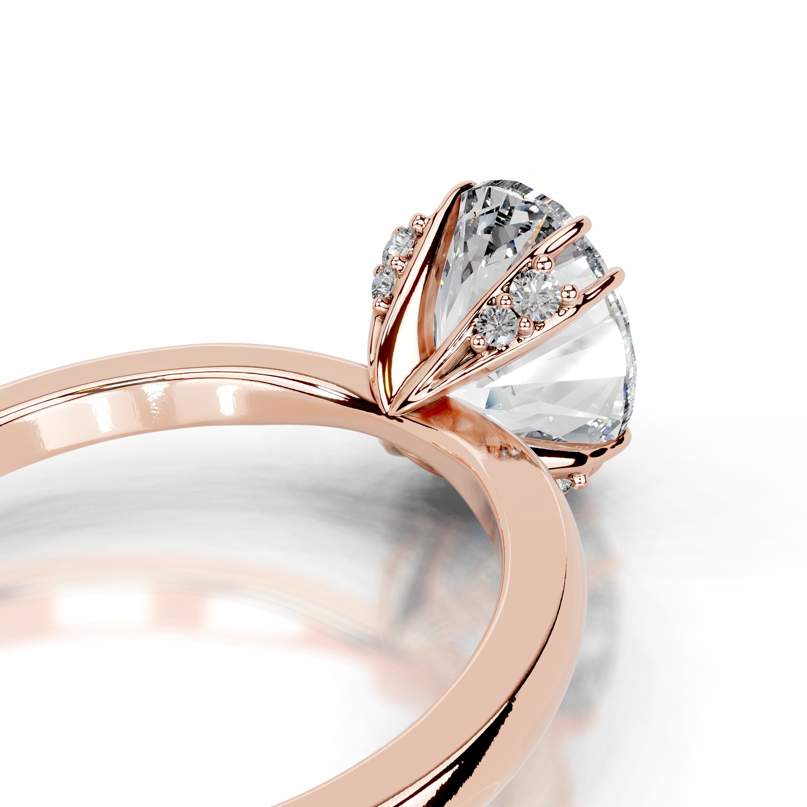 Ballina Diamond Engagement Ring - 14K Rose Gold