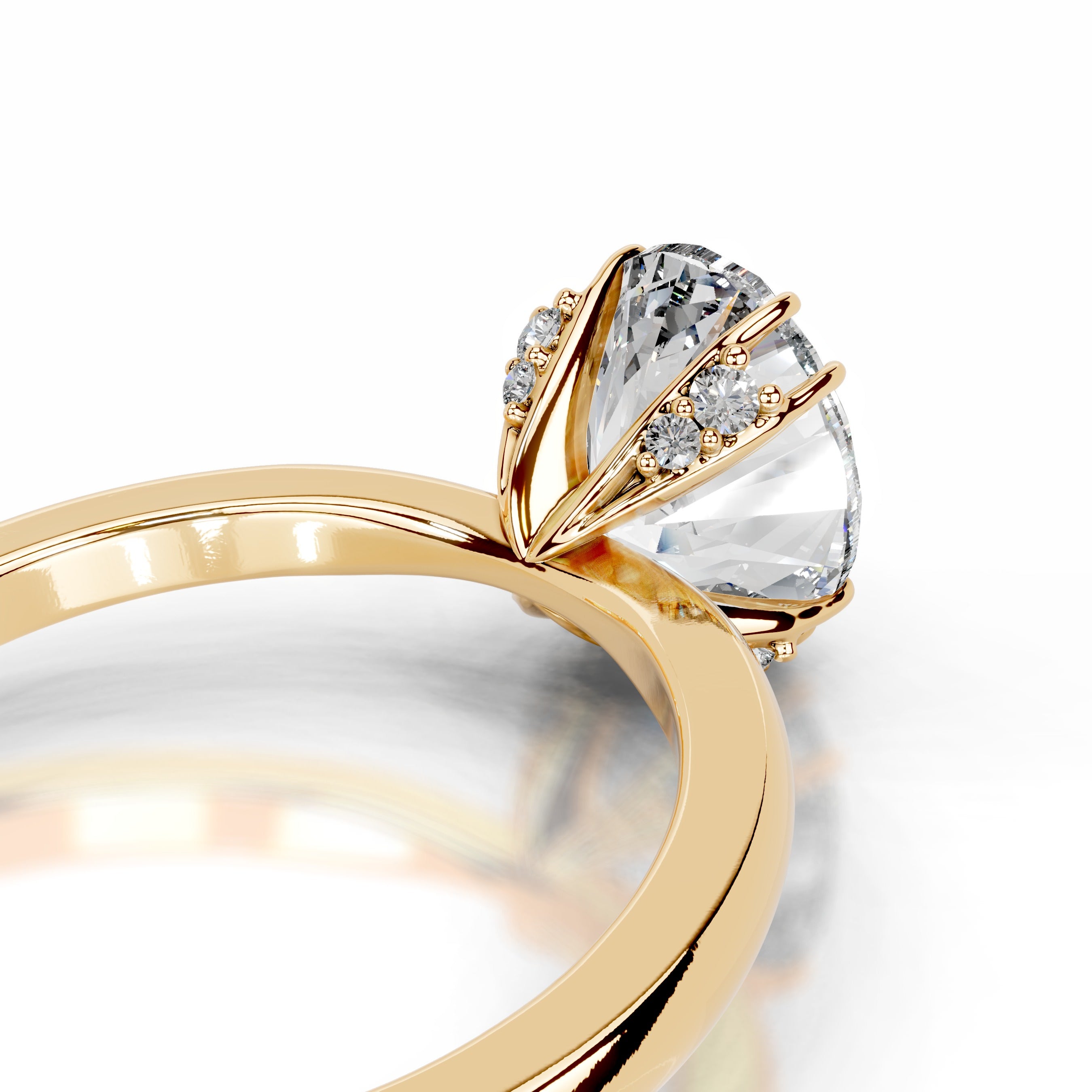 Ballina Diamond Engagement Ring - 18K Yellow Gold