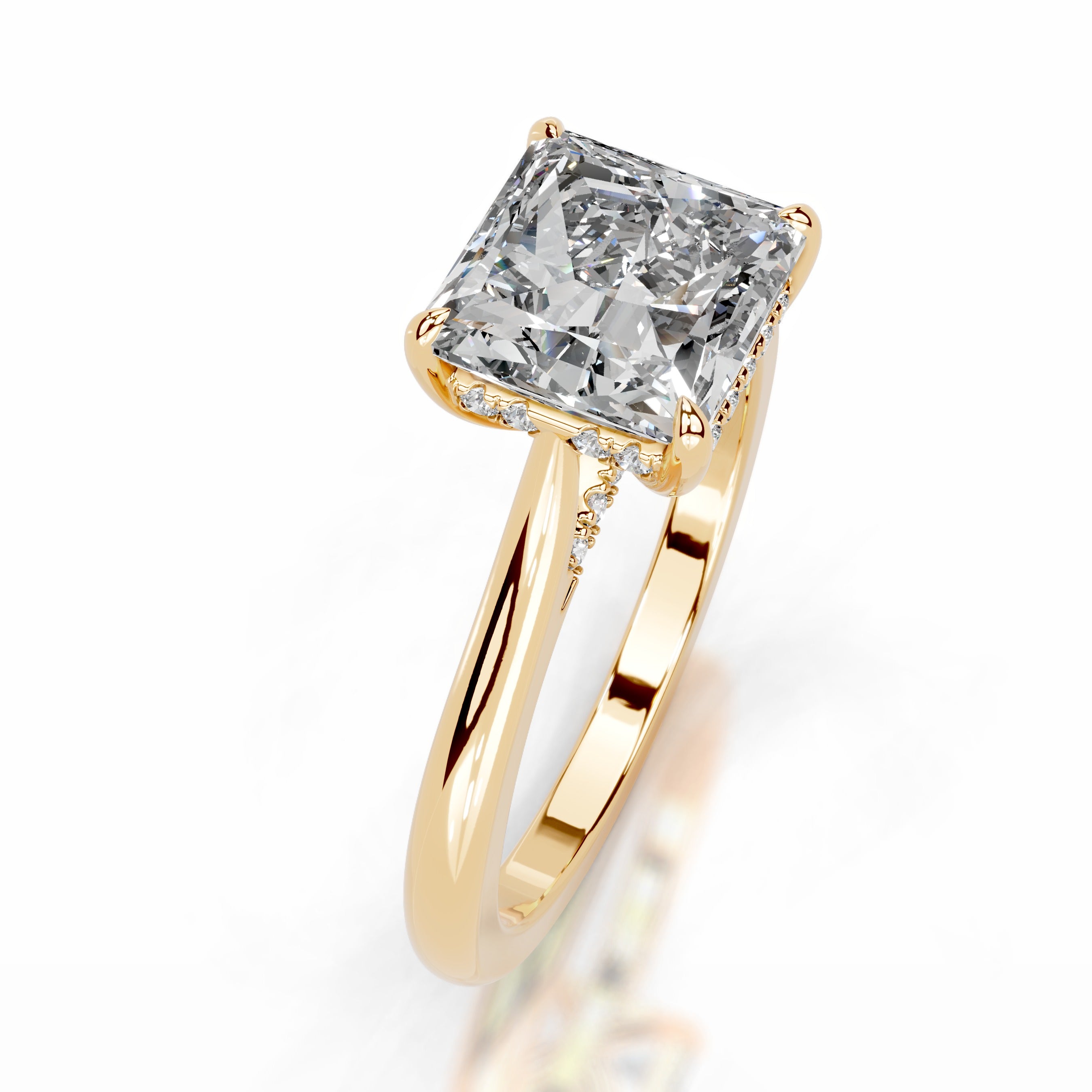 Cardinia Diamond Engagement Ring - 18K Yellow Gold