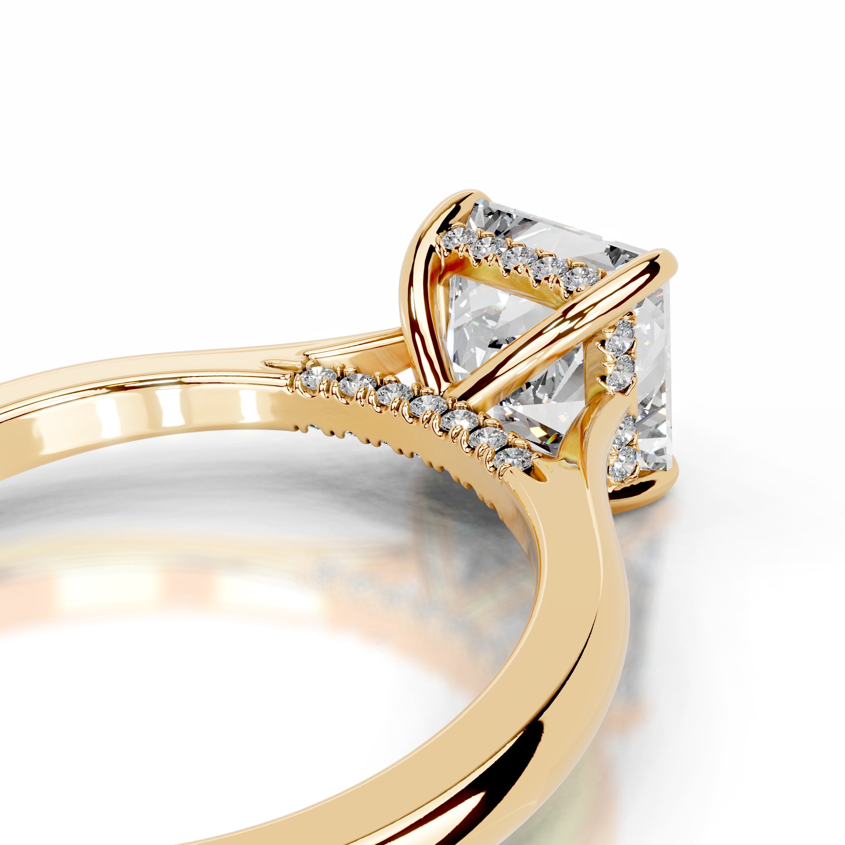 Cardinia Diamond Engagement Ring - 18K Yellow Gold