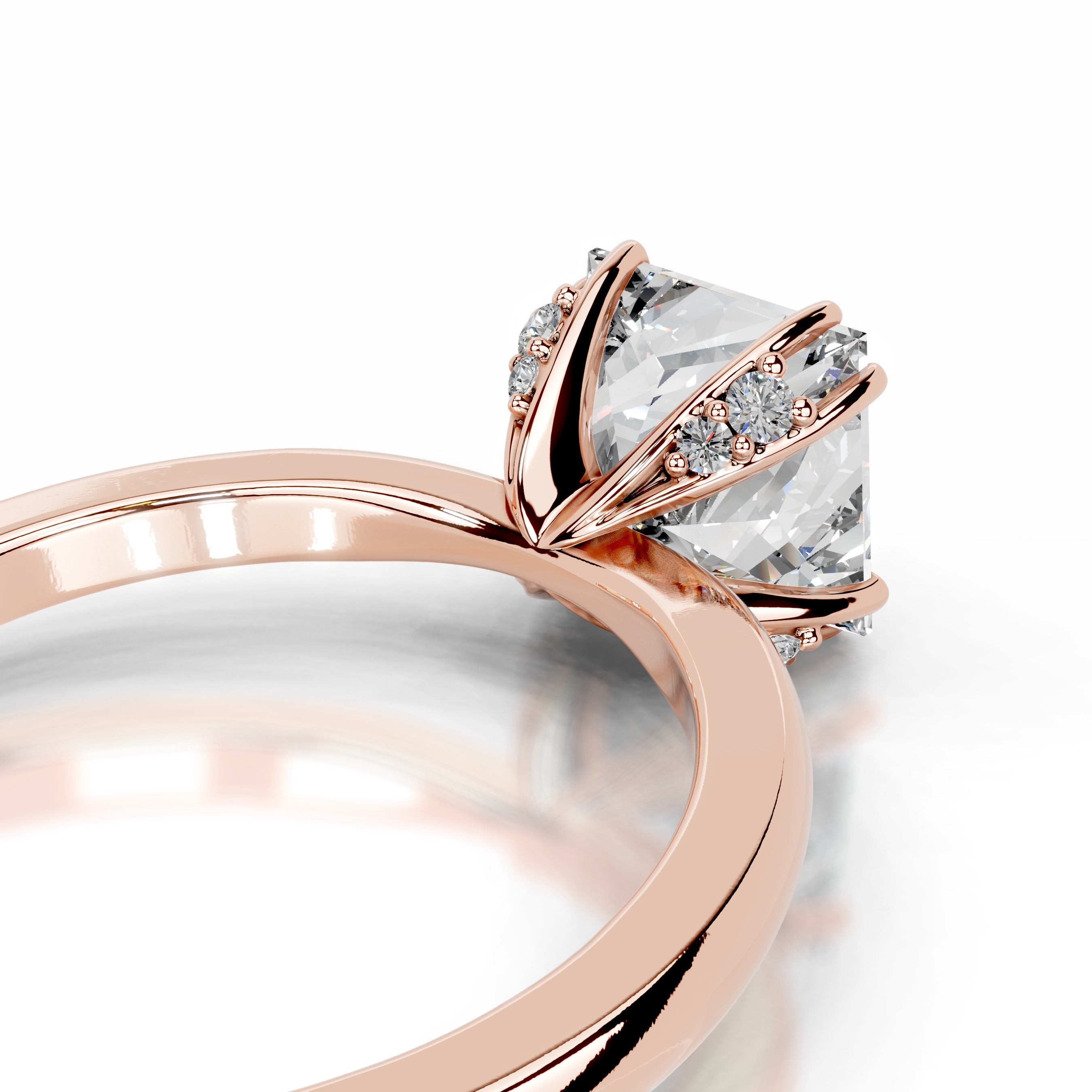 Collerina Diamond Engagement Ring - 14K Rose Gold