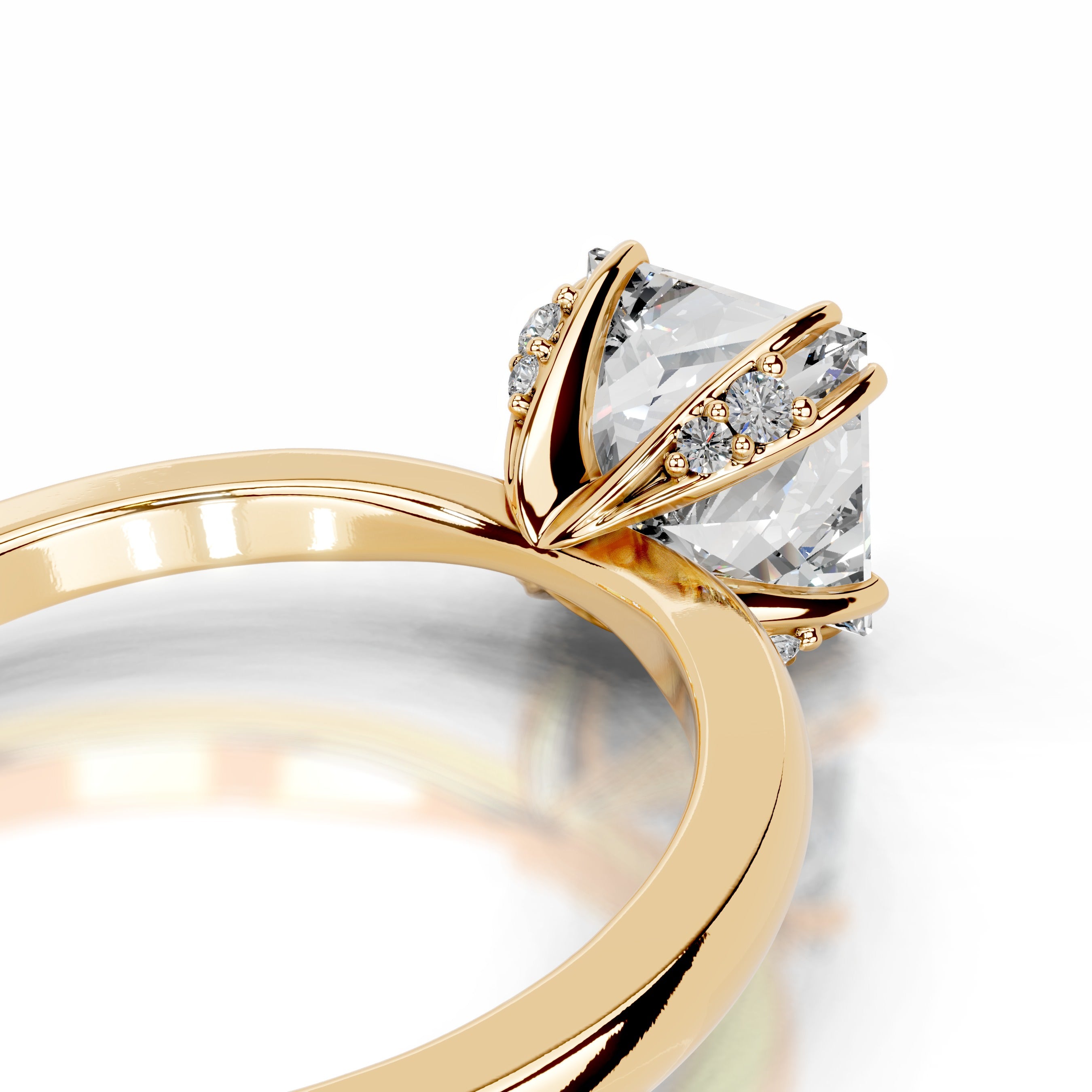 Collerina Diamond Engagement Ring - 18K Yellow Gold