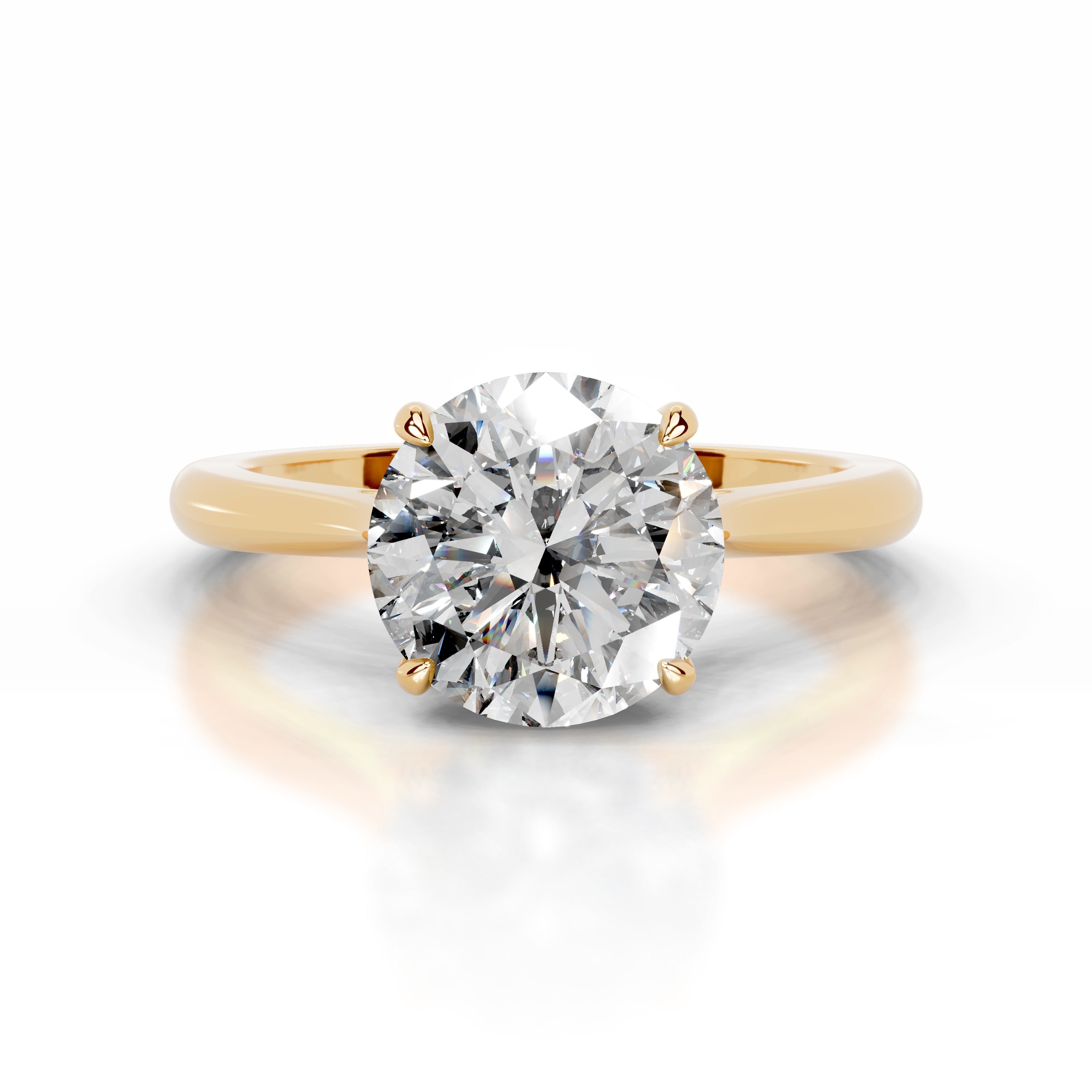 Kiara Diamond Engagement Ring  - 18K Yellow Gold