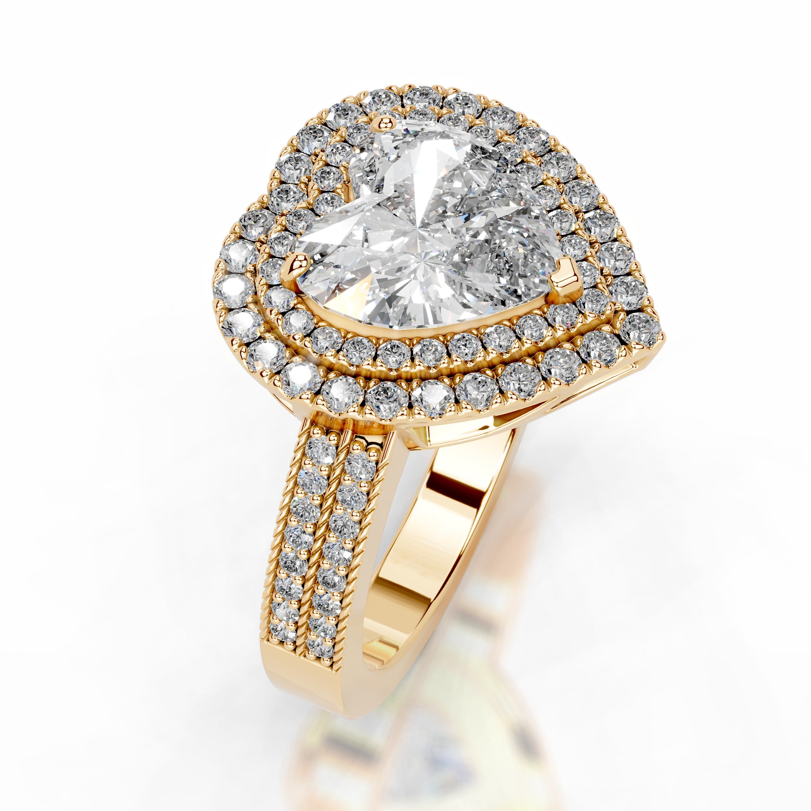 Orana Diamond Engagement Ring - 18K Yellow Gold