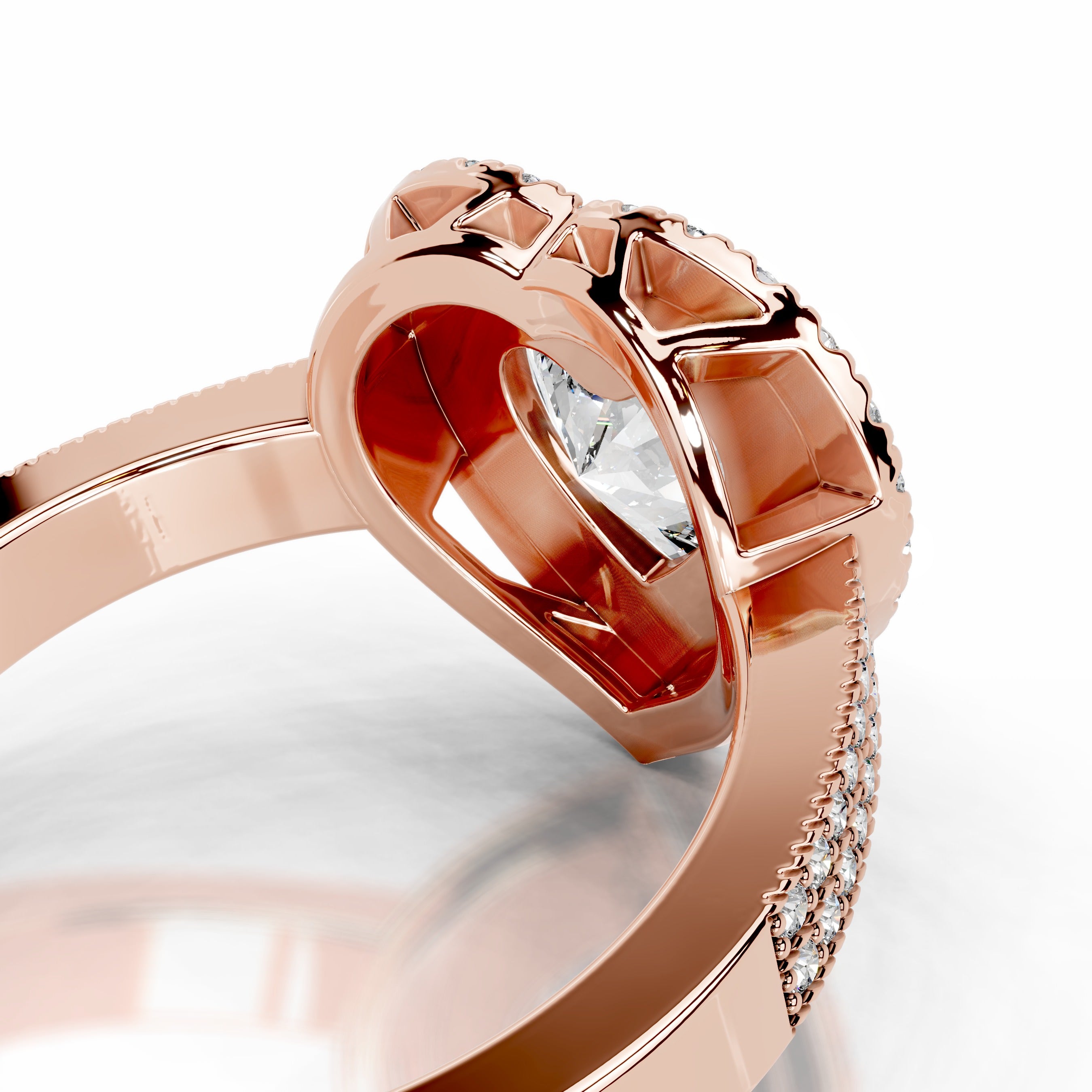 Orana Diamond Engagement Ring - 14K Rose Gold