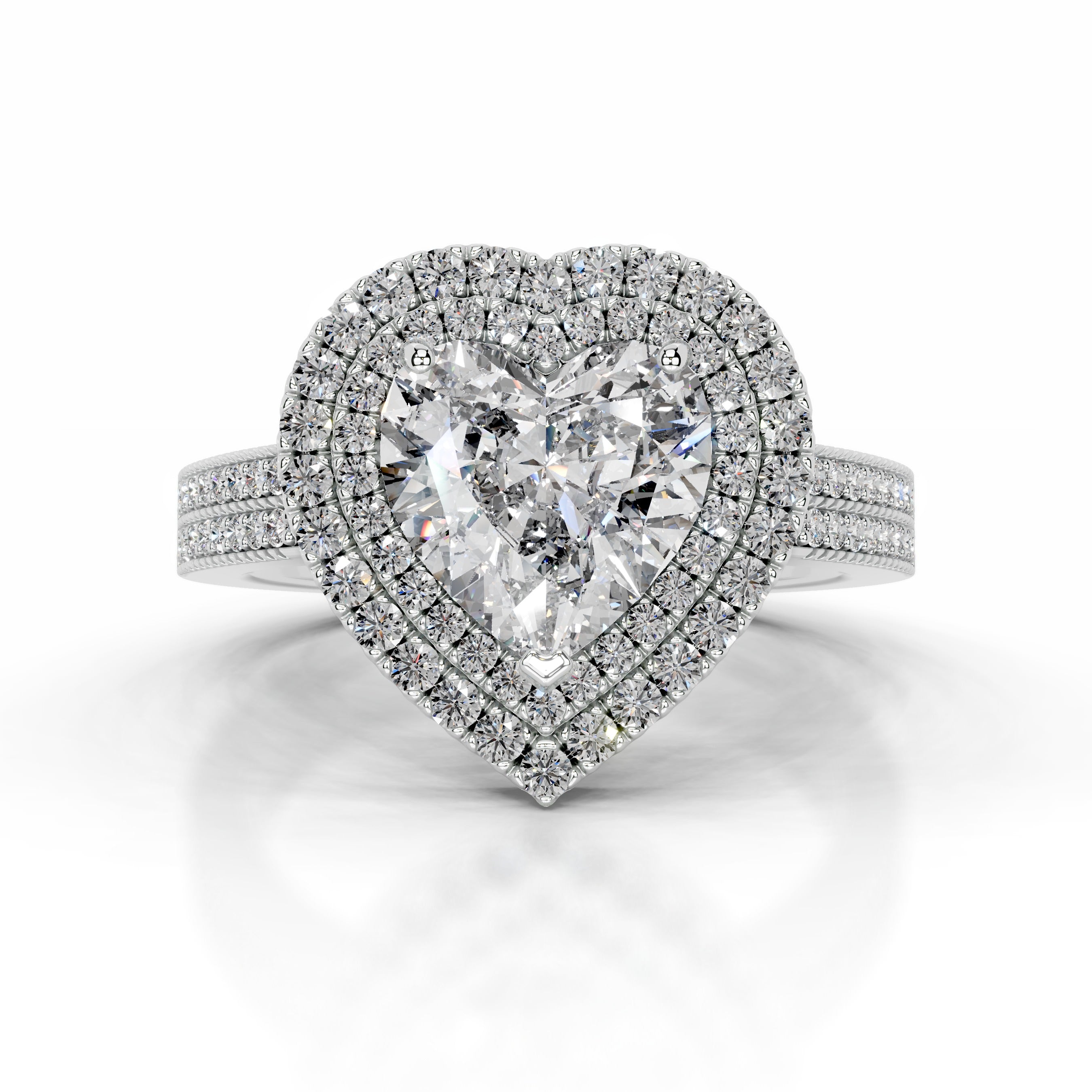 Orana Diamond Engagement Ring - 18K White Gold