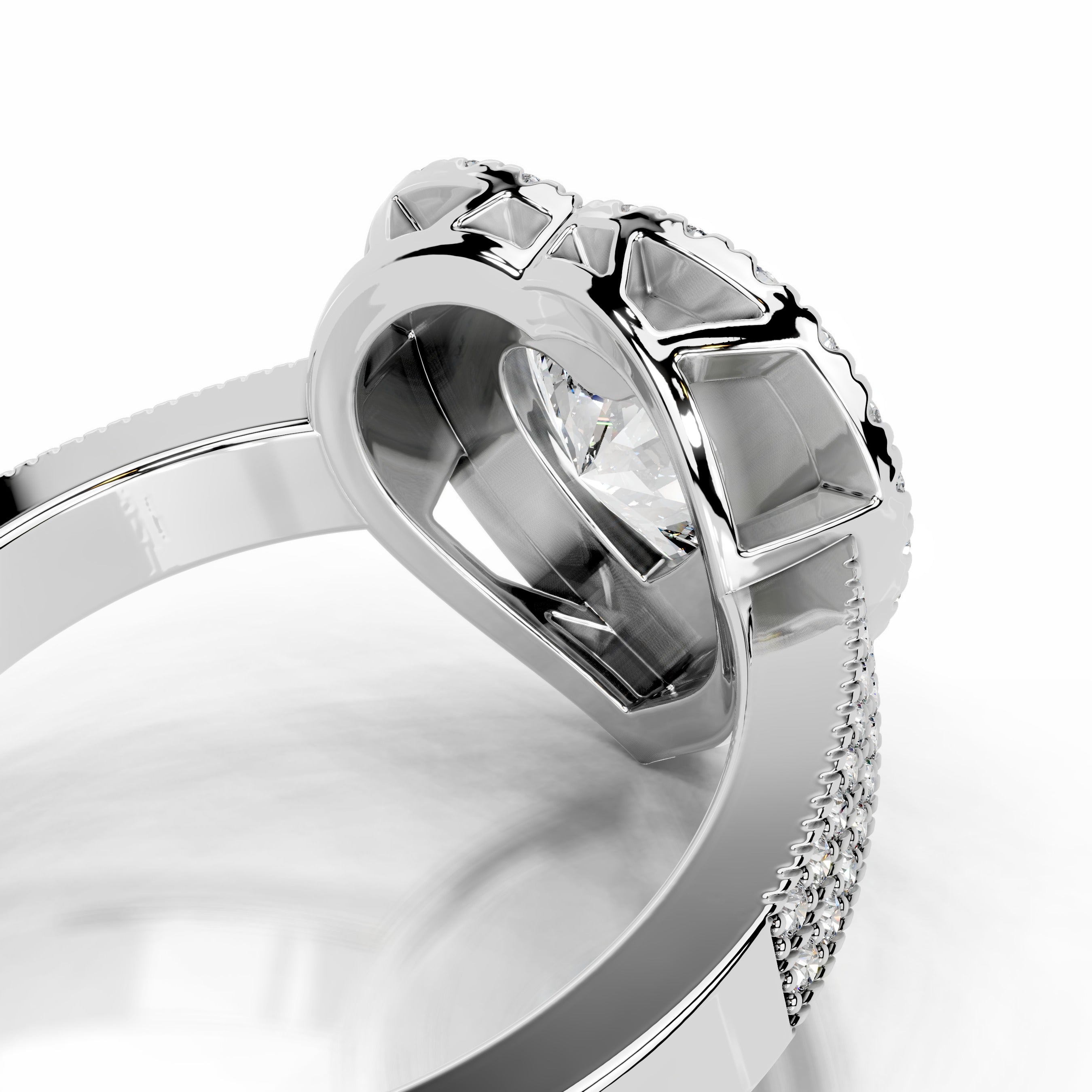 Orana Diamond Engagement Ring - 18K White Gold