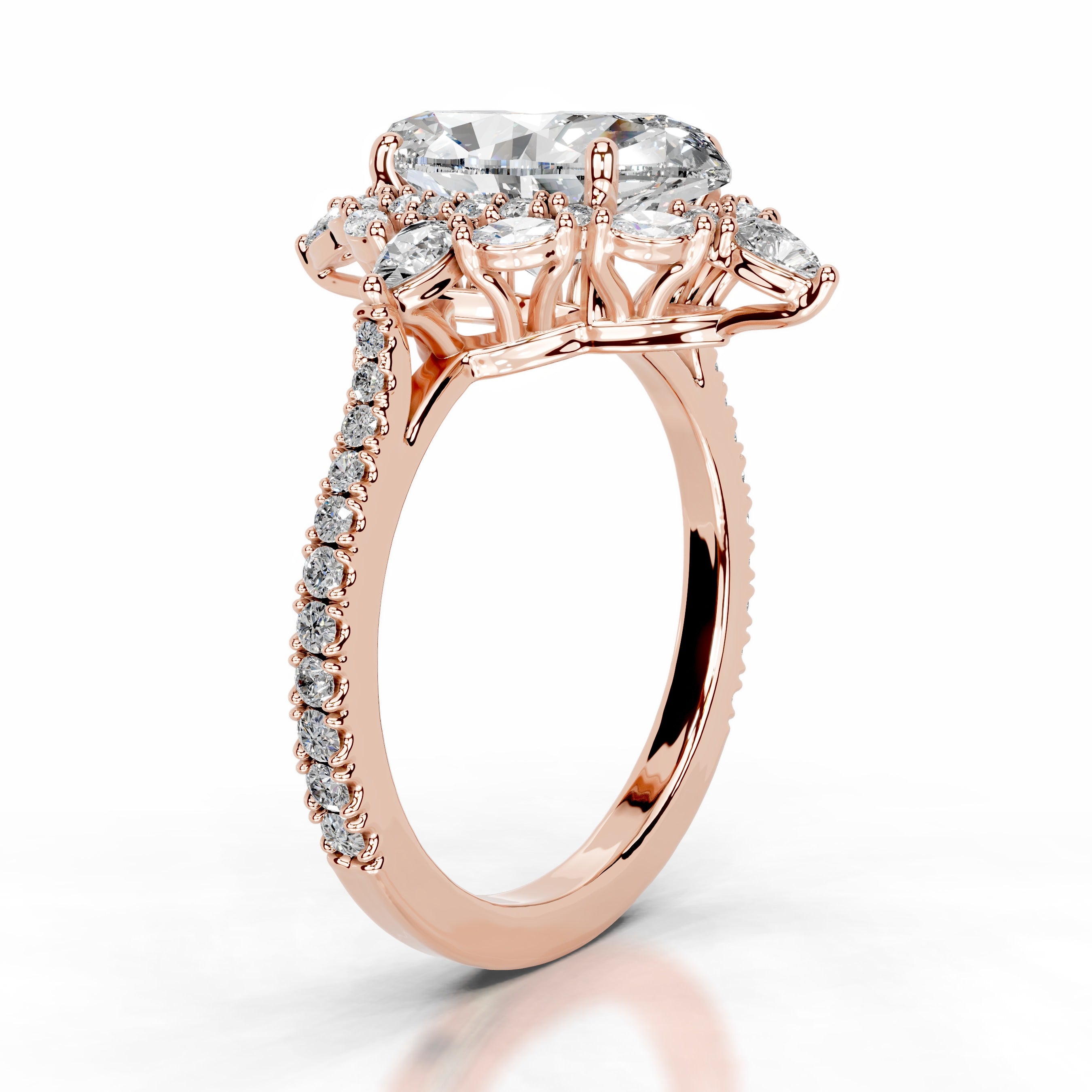 Fernanda Diamond Engagement Ring - 14K Rose Gold