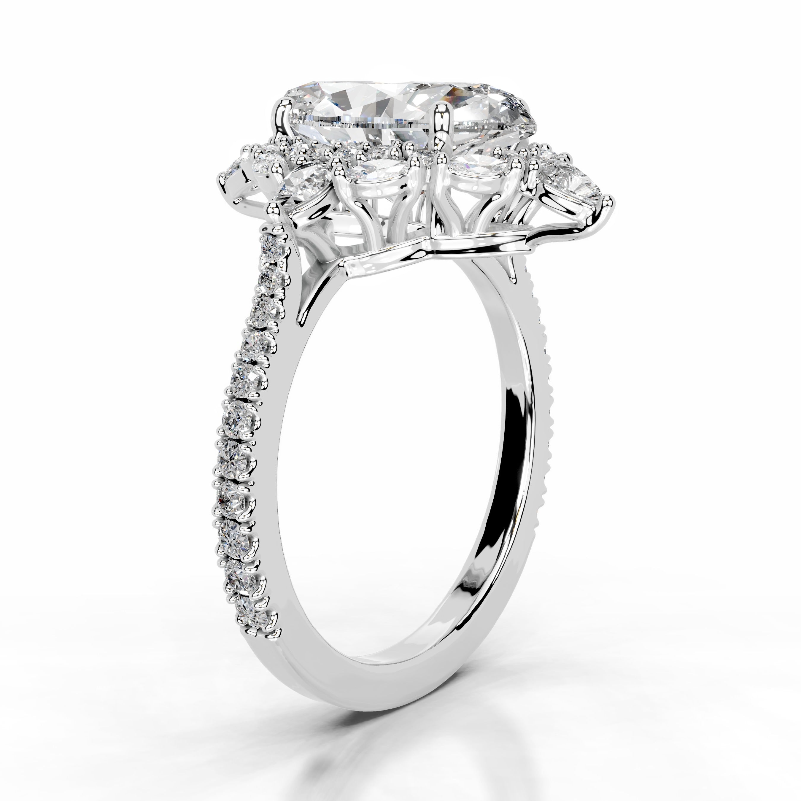 Fernanda Diamond Engagement Ring - 18K White Gold