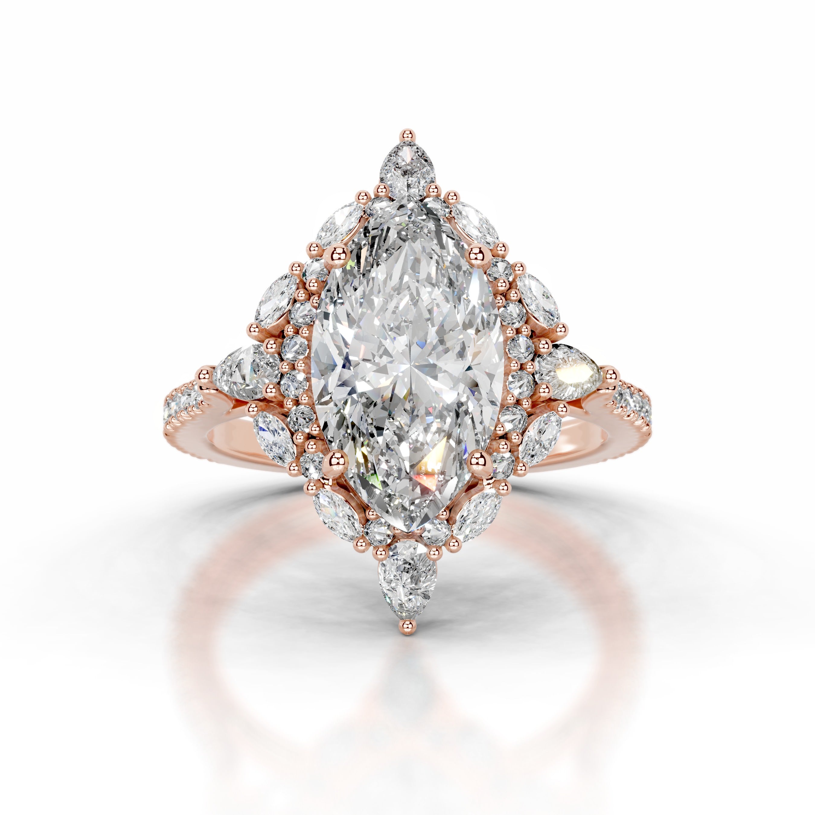 Fernanda Diamond Engagement Ring - 14K Rose Gold