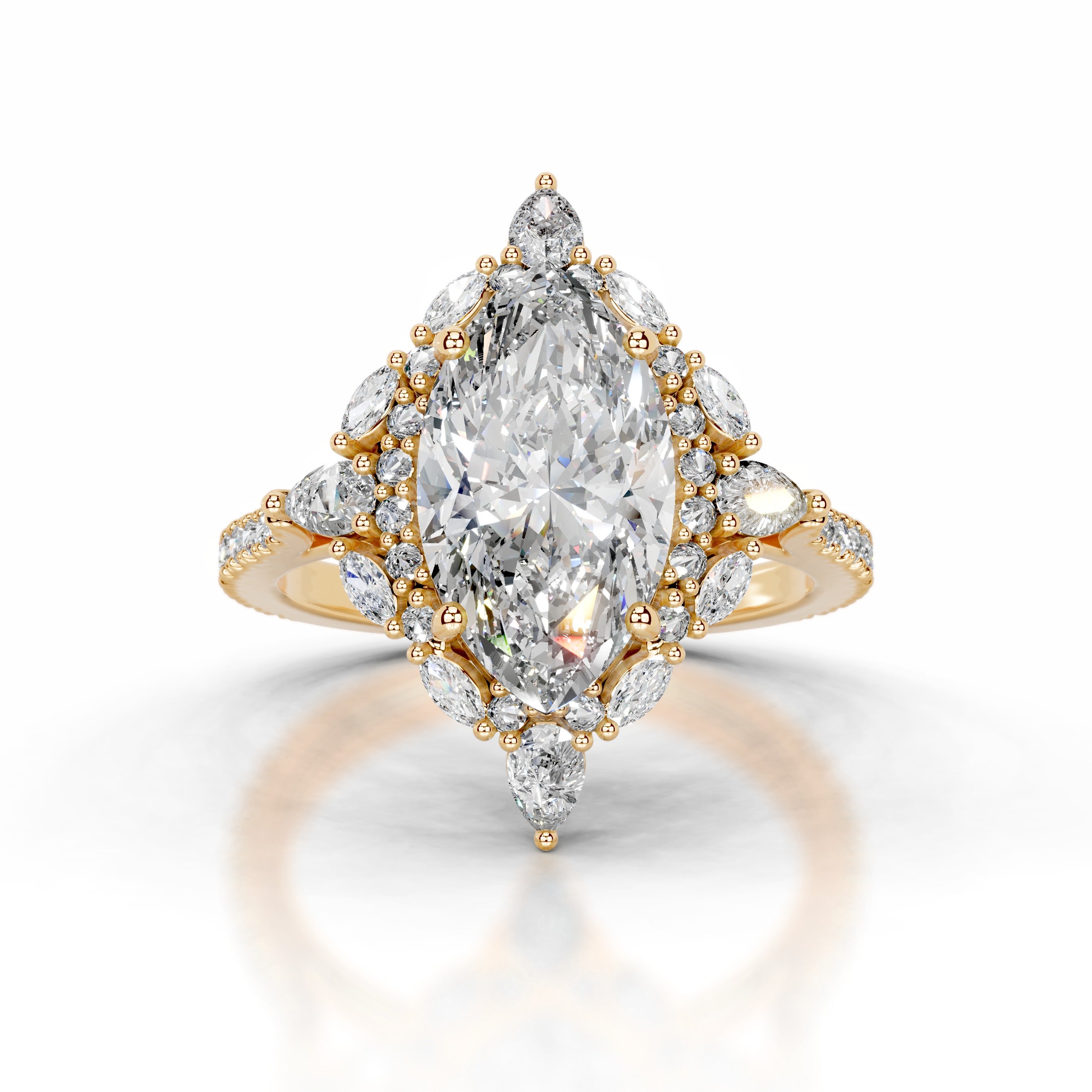 Fernanda Diamond Engagement Ring - 18K Yellow Gold