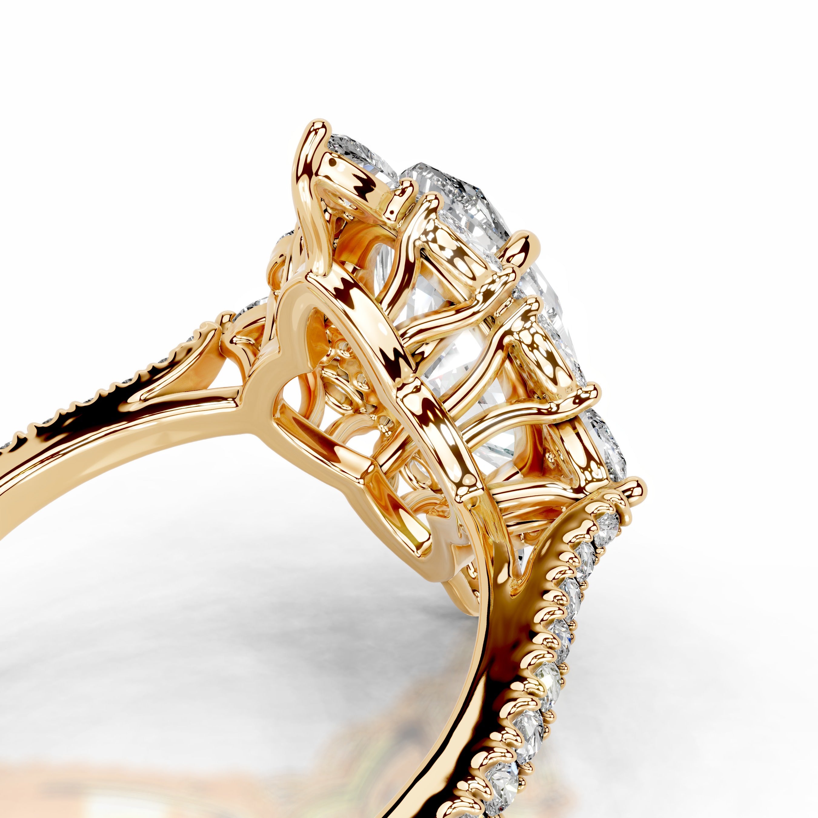 Fernanda Diamond Engagement Ring - 18K Yellow Gold