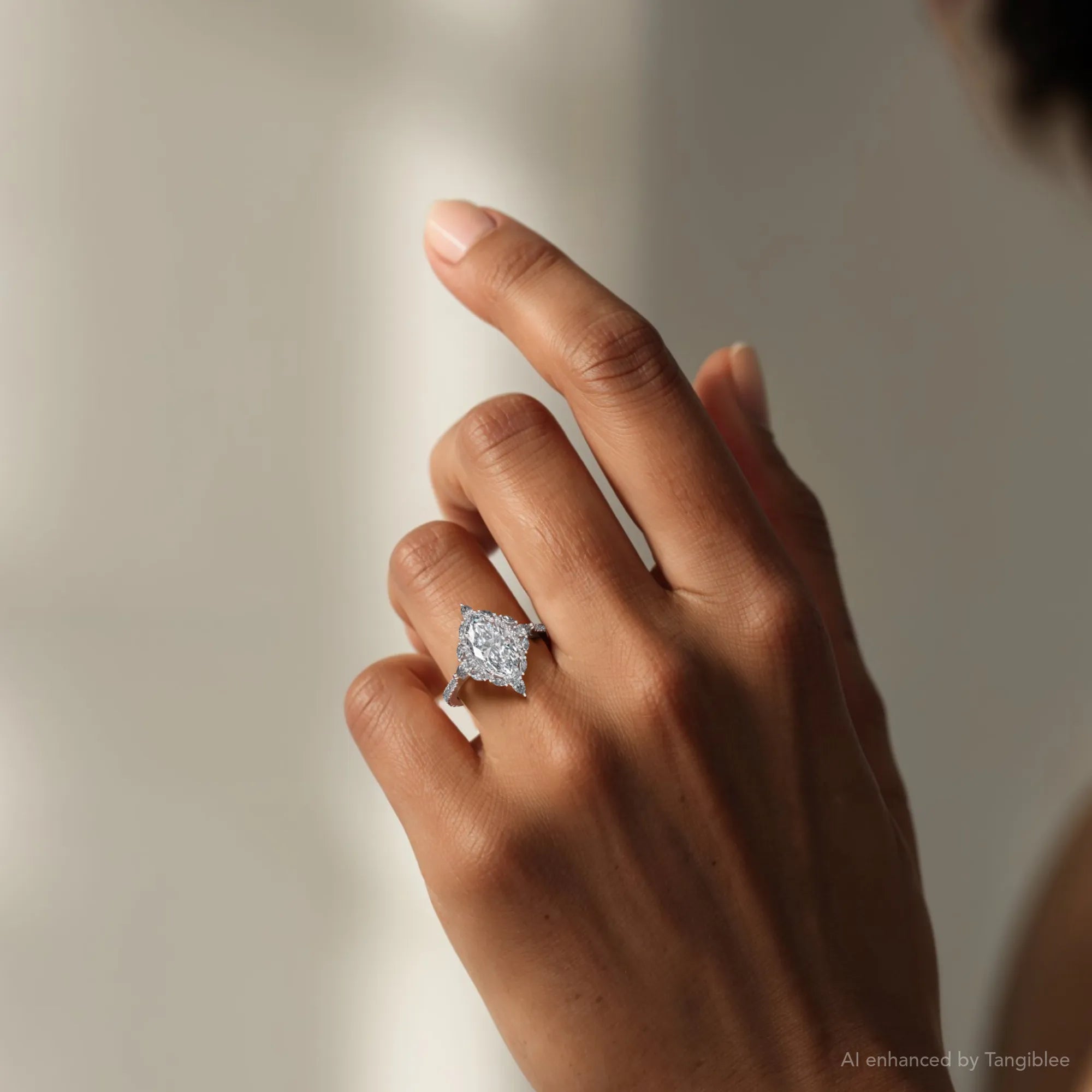 Fernanda Lab Grown Diamond Ring - 18K White Gold