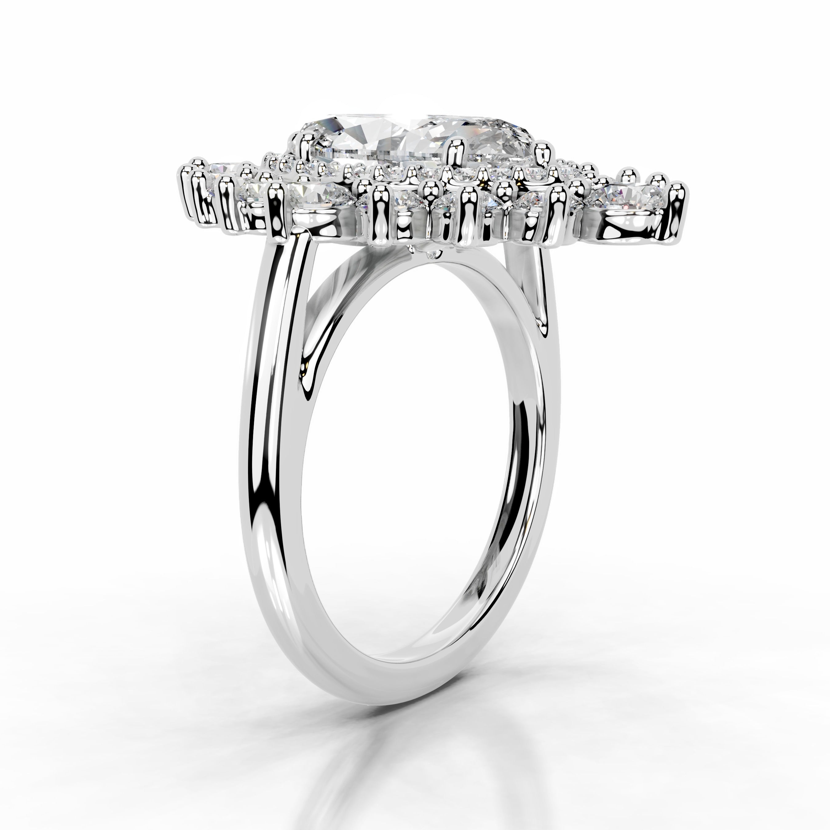 Bruna Diamond Engagement Ring - 14 White Gold