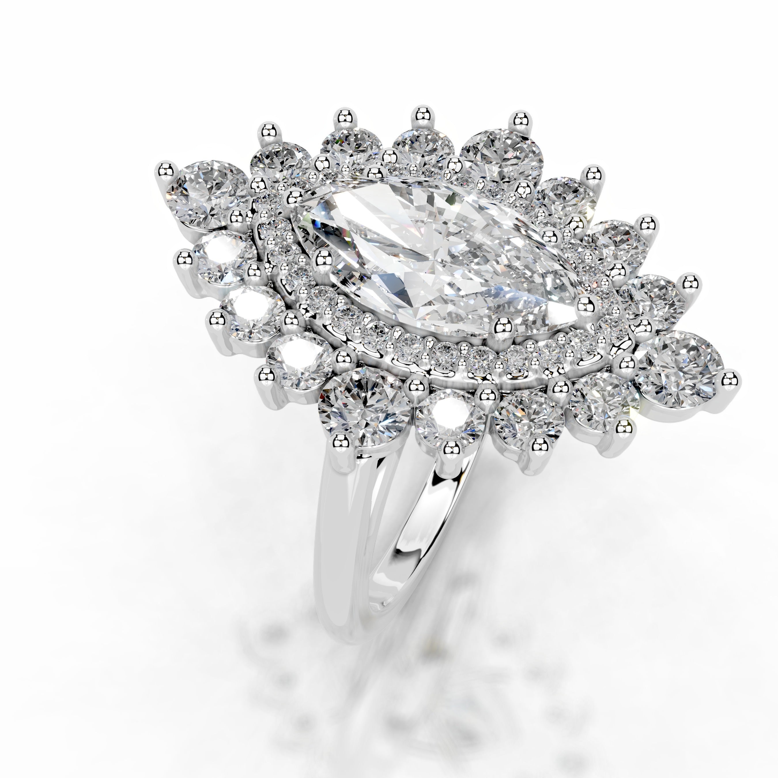 Bruna Diamond Engagement Ring - Platinum