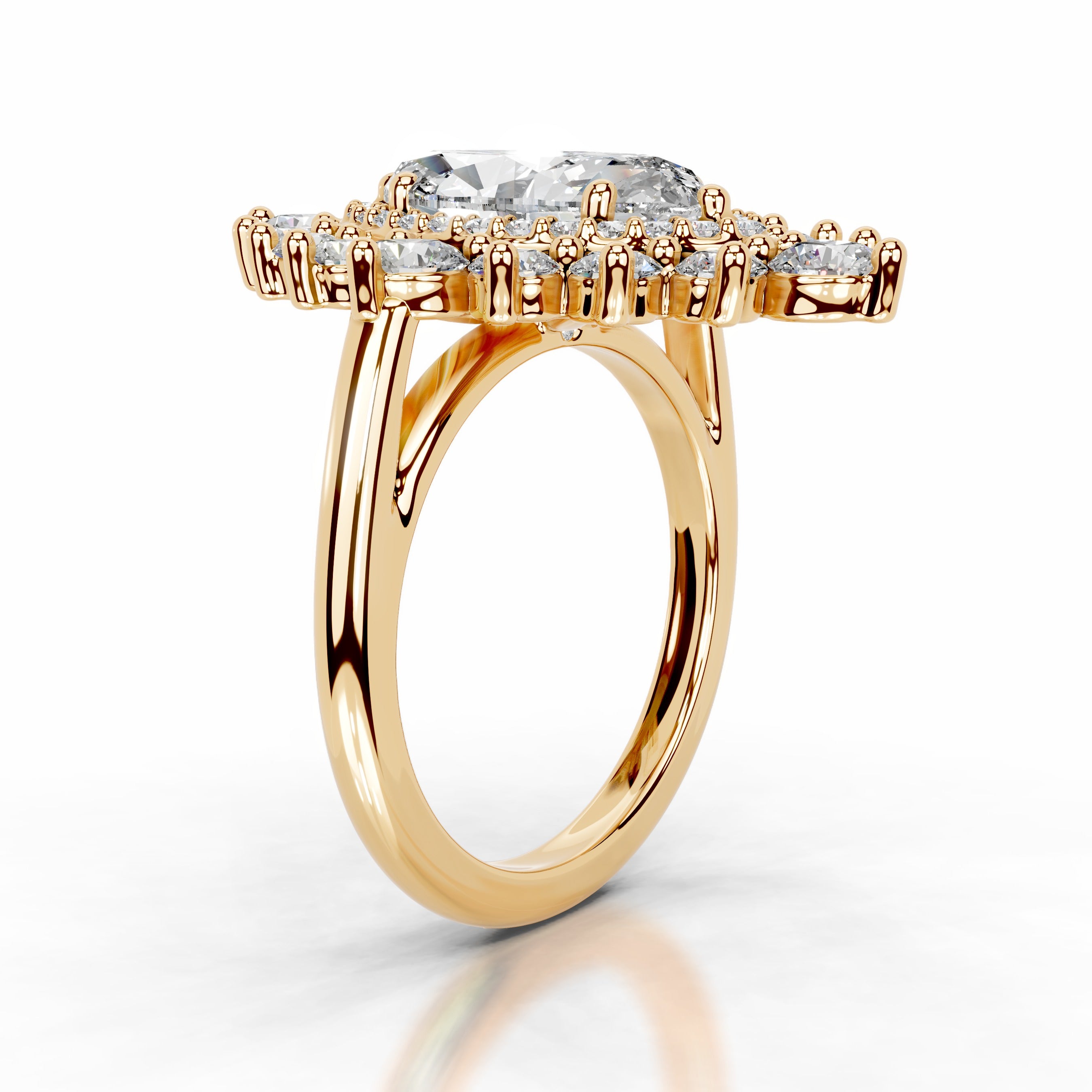 Bruna Diamond Engagement Ring - 18K Yellow Gold