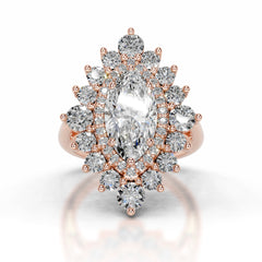 Bruna Diamond Engagement Ring - 14K Rose Gold
