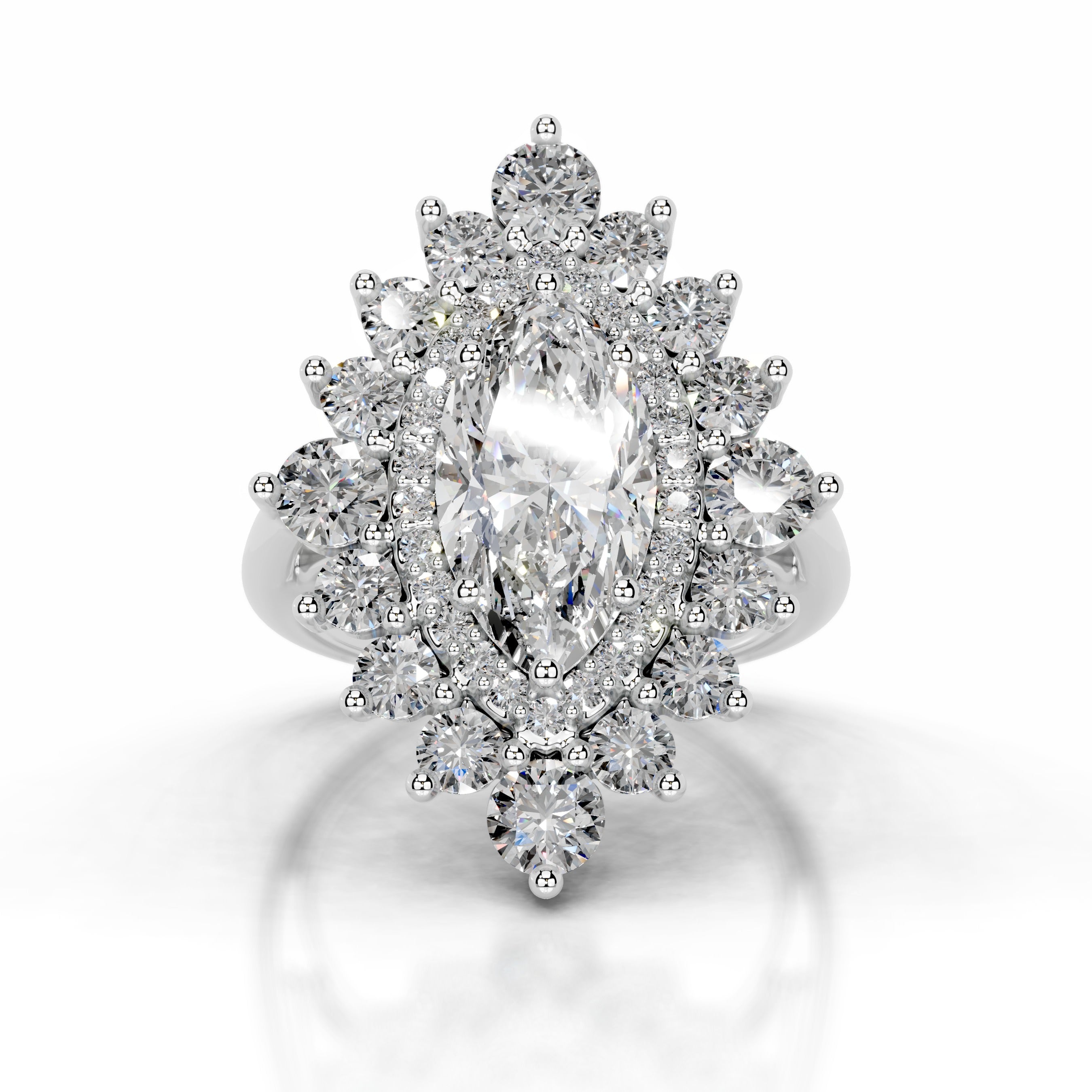 Bruna Diamond Engagement Ring - Platinum