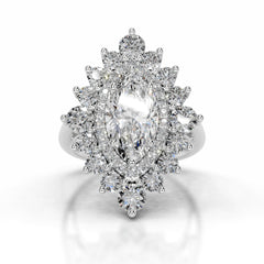 Bruna Diamond Engagement Ring - 18K White Gold