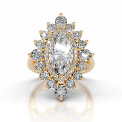 Bruna Diamond Engagement Ring - 18K Yellow Gold
