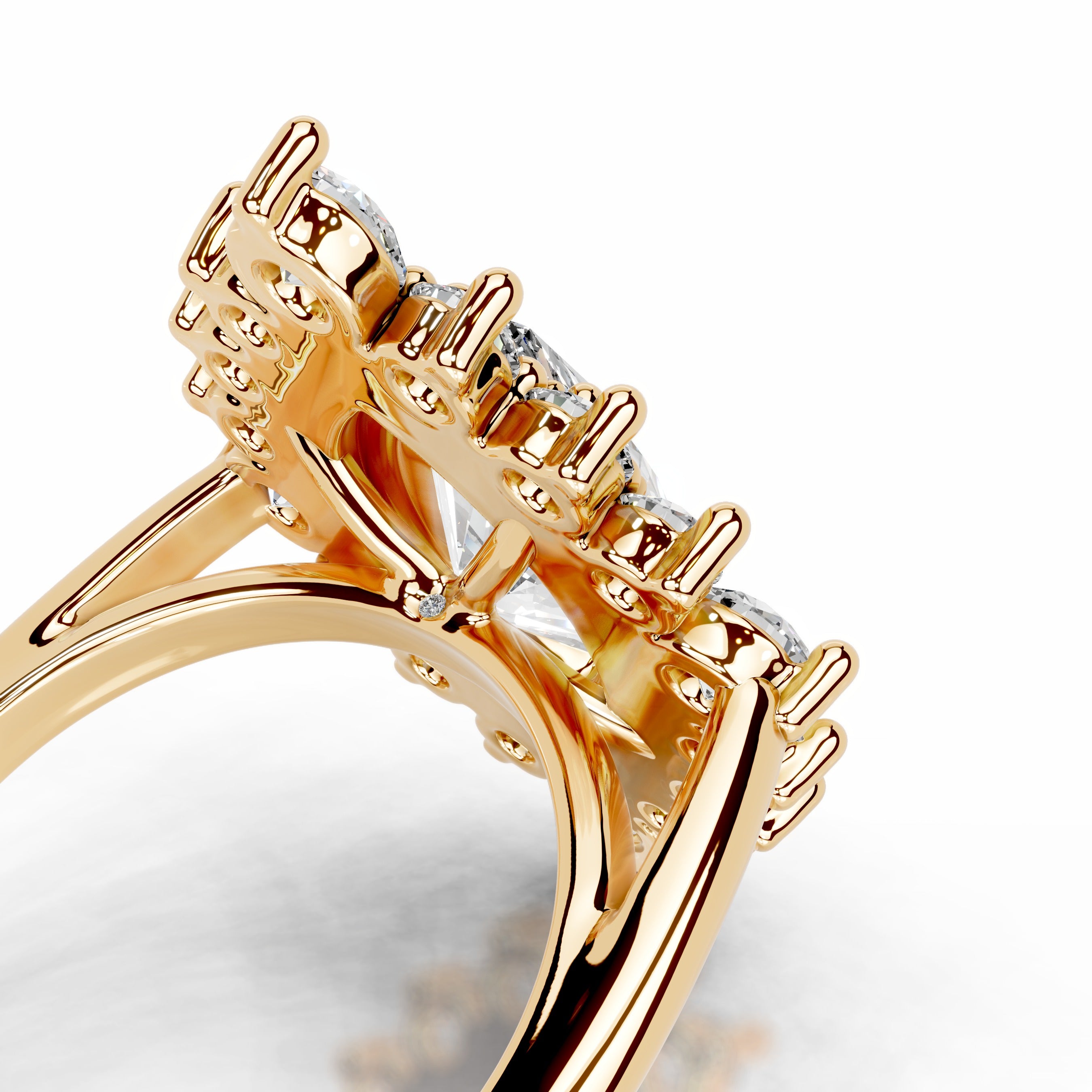 Bruna Diamond Engagement Ring - 18K Yellow Gold