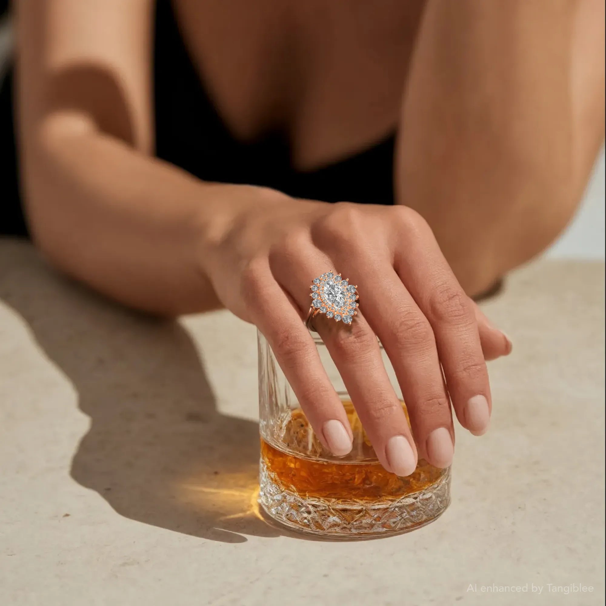 Bruna Diamond Engagement Ring - 14K Rose Gold