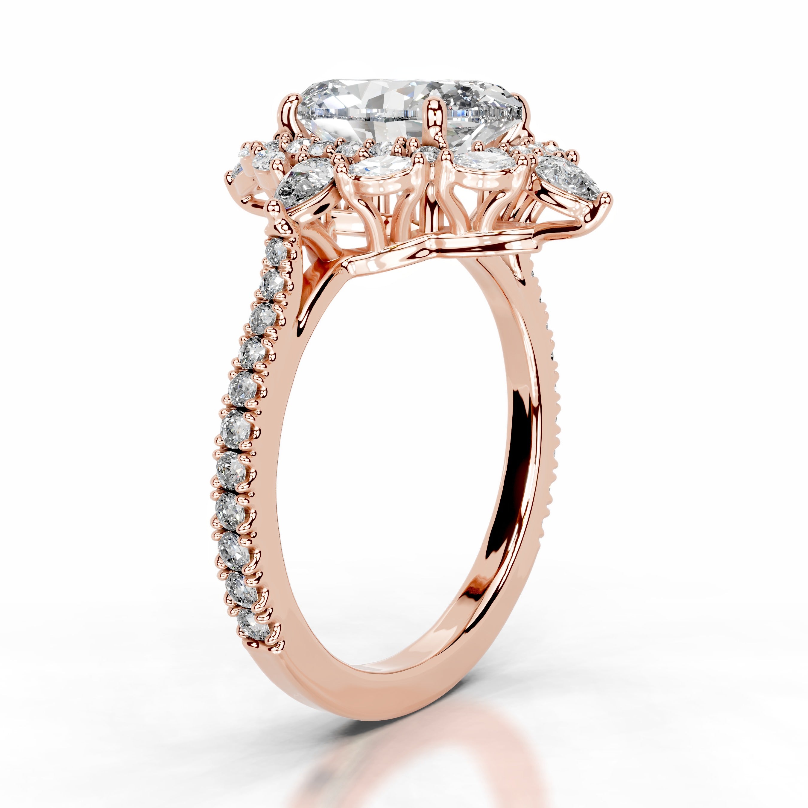 Augustina Diamond Engagement Ring - 14K Rose Gold