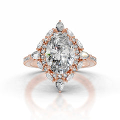 Augustina Diamond Engagement Ring - 14K Rose Gold