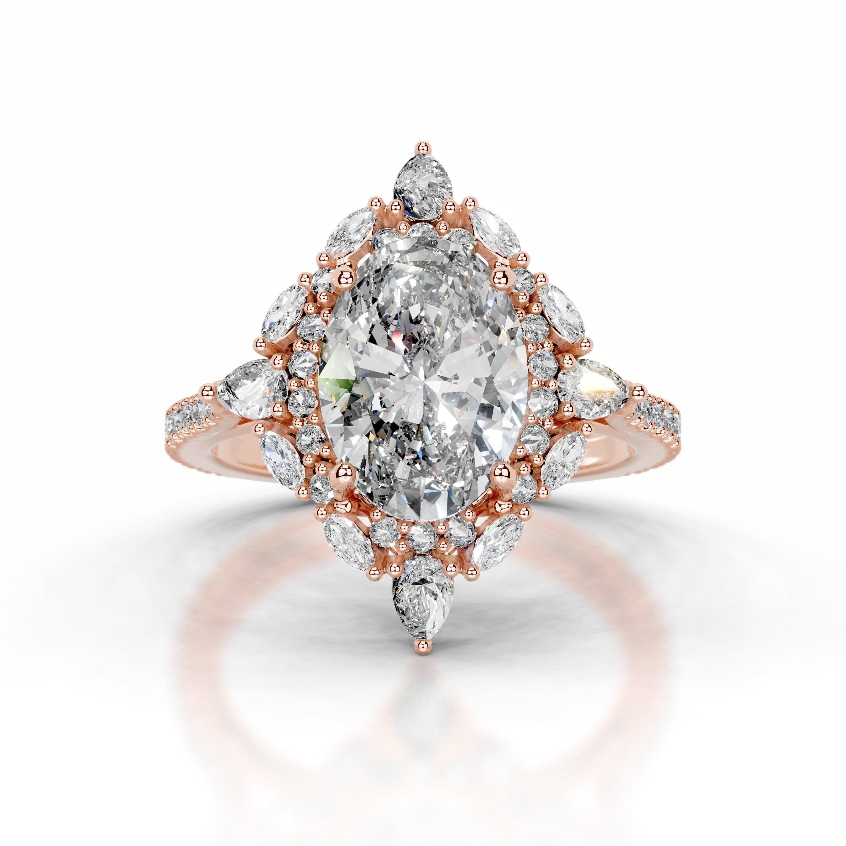 Augustina Diamond Engagement Ring - 14K Rose Gold