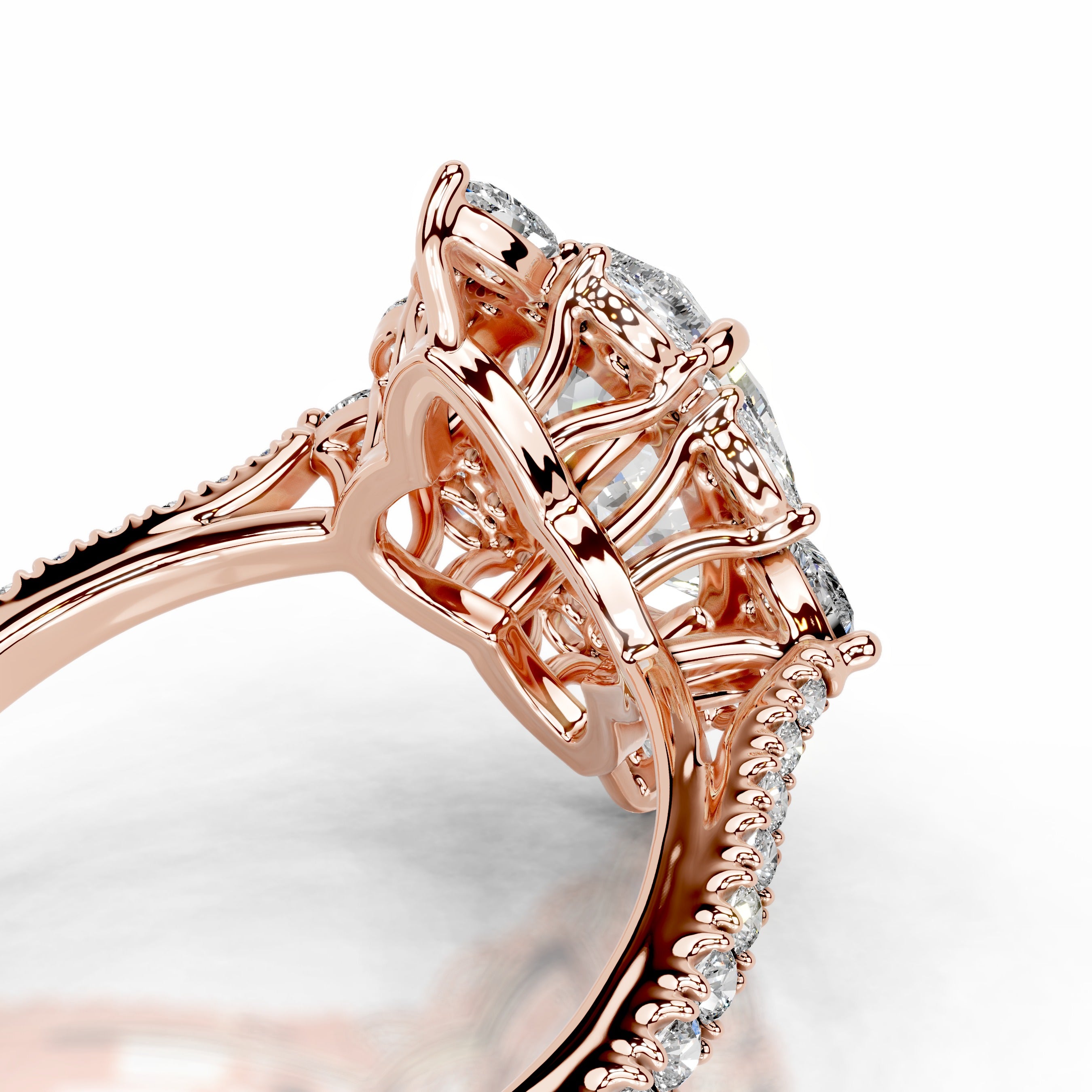 Augustina Diamond Engagement Ring - 14K Rose Gold