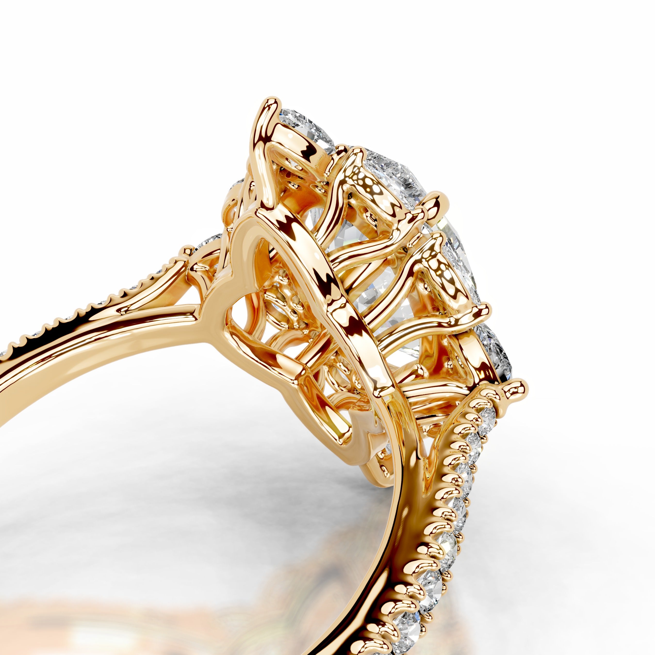 Augustina Diamond Engagement Ring - 18K Yellow Gold