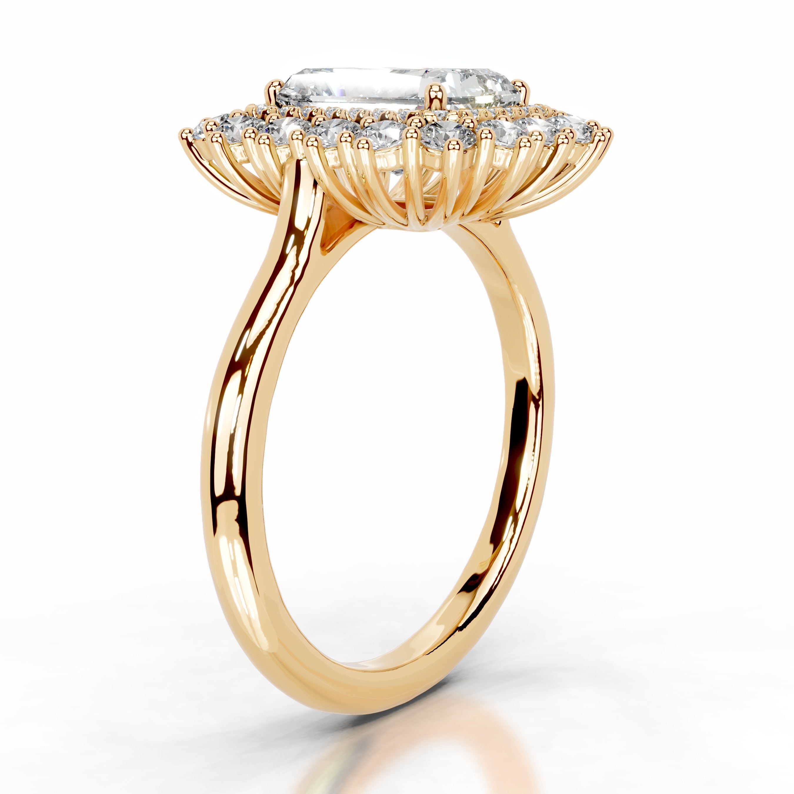 Adriana Diamond Engagement Ring - 18K Yellow Gold