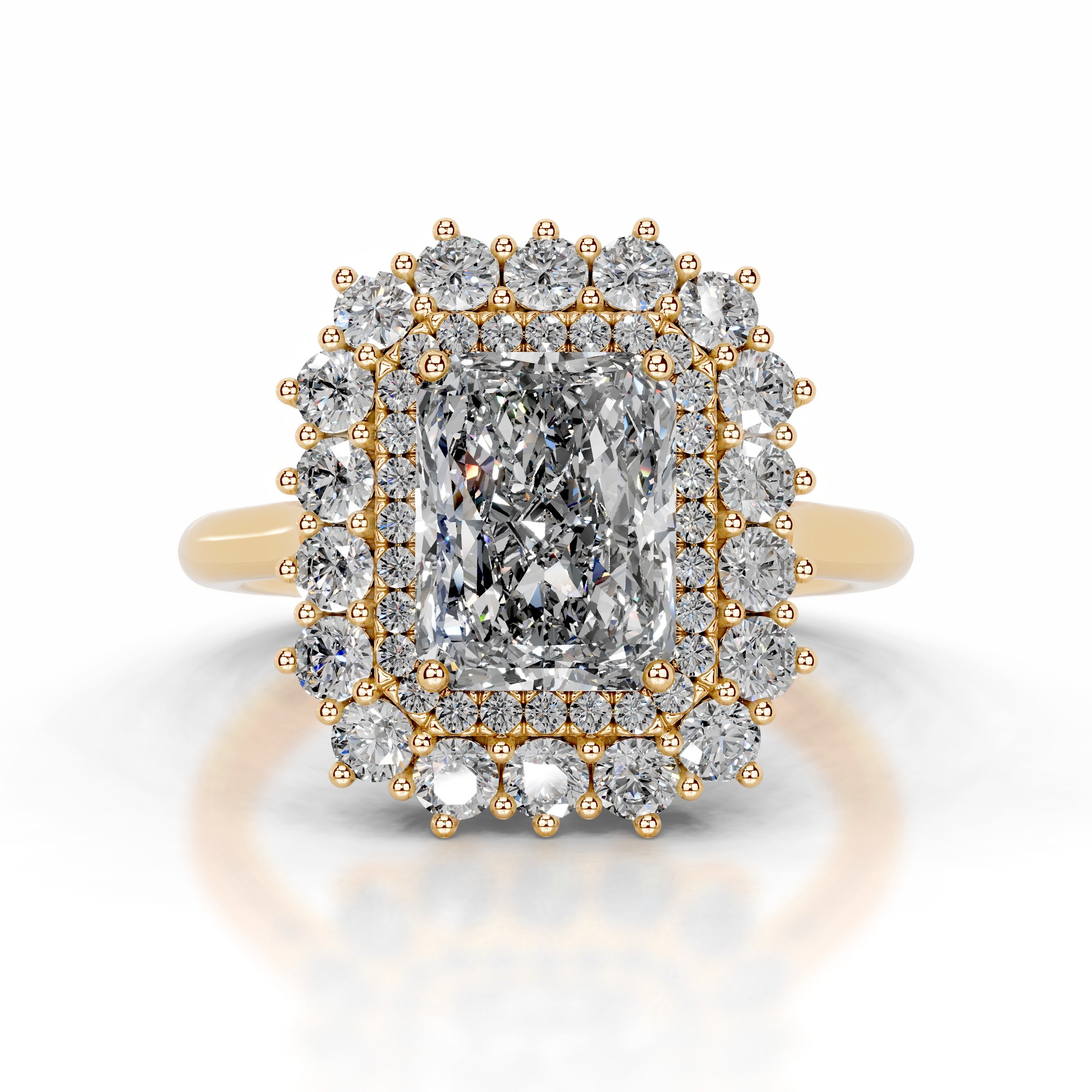 Adriana Diamond Engagement Ring - 18K Yellow Gold