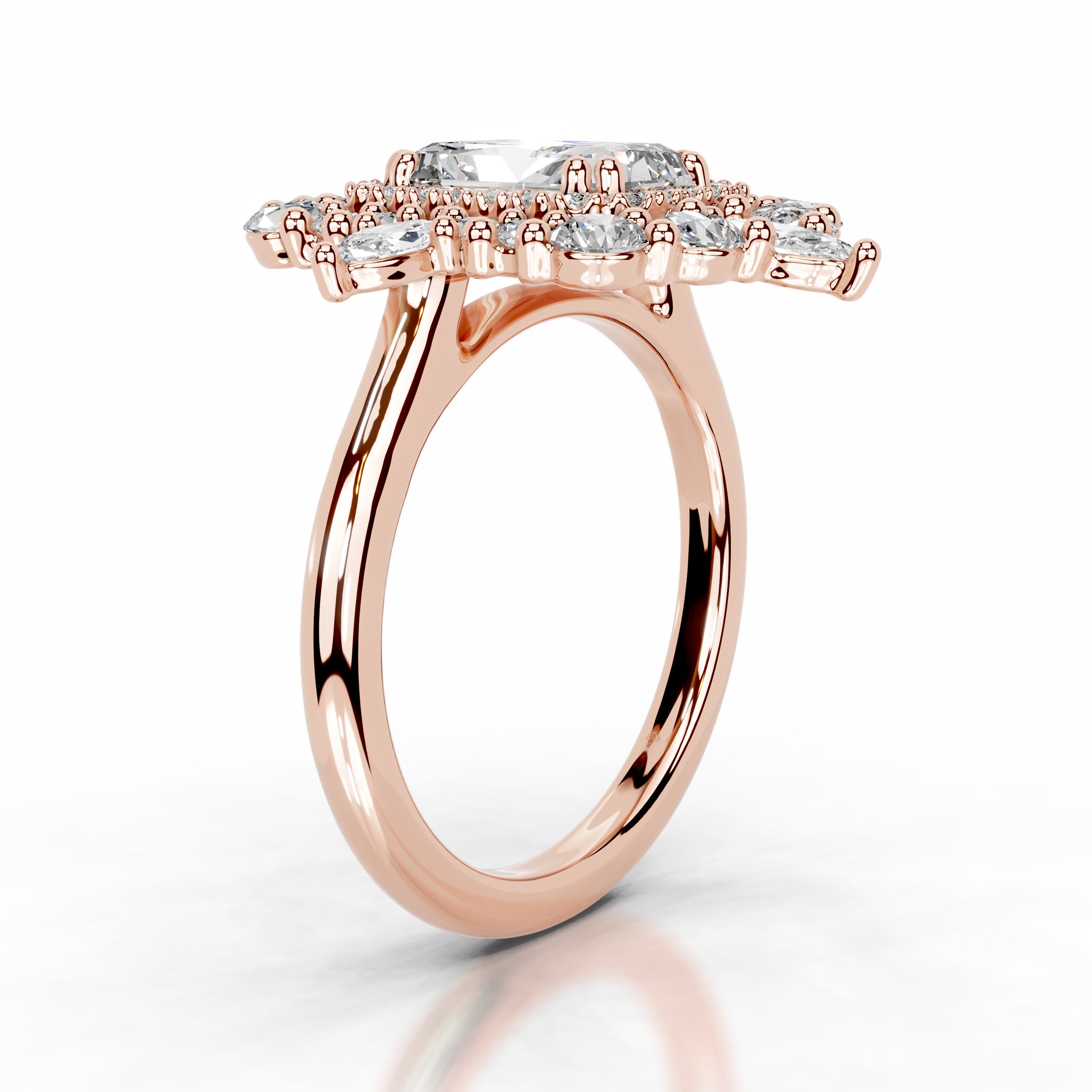 Alberta Diamond Engagement Ring - 14K Rose Gold