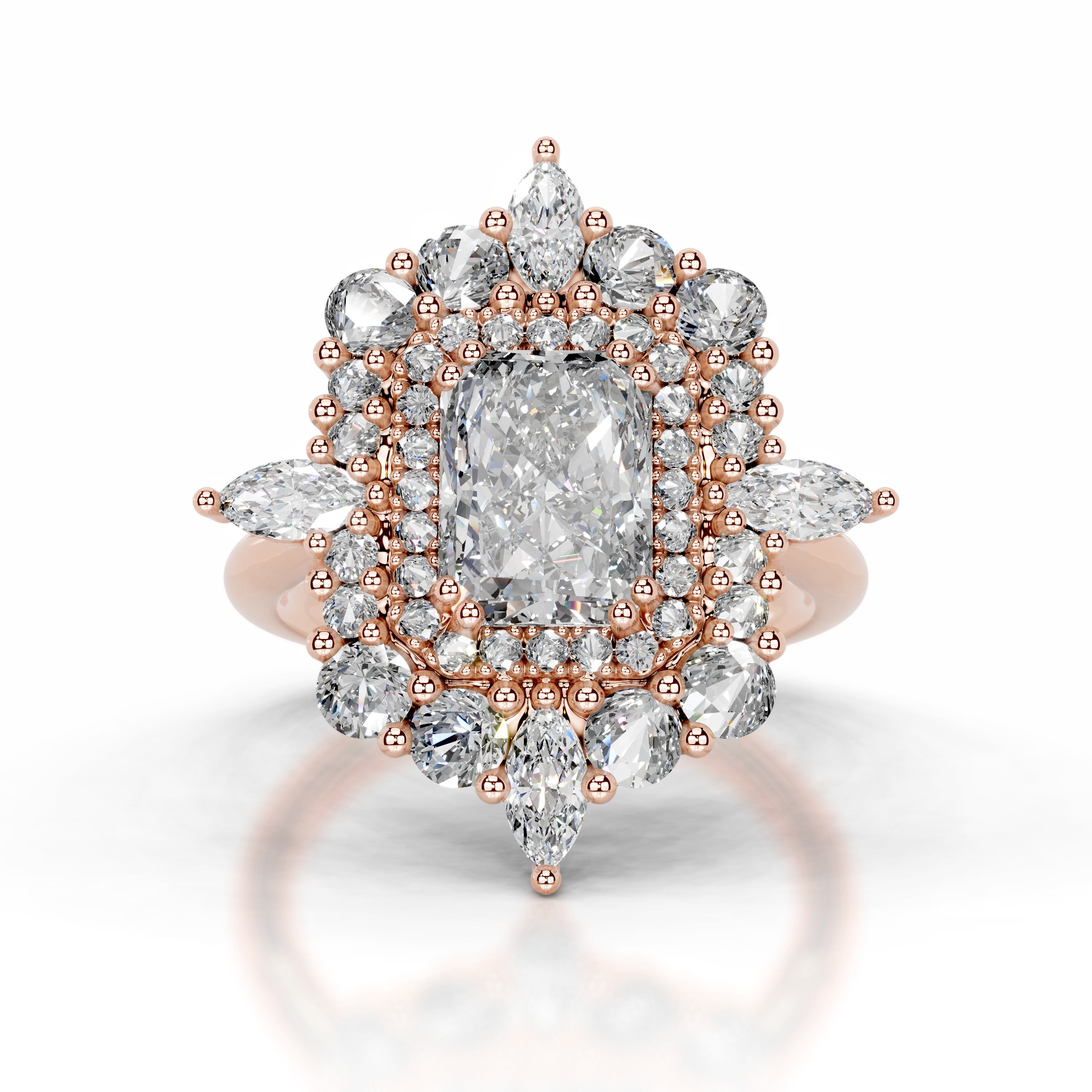 Alberta Diamond Engagement Ring - 14K Rose Gold