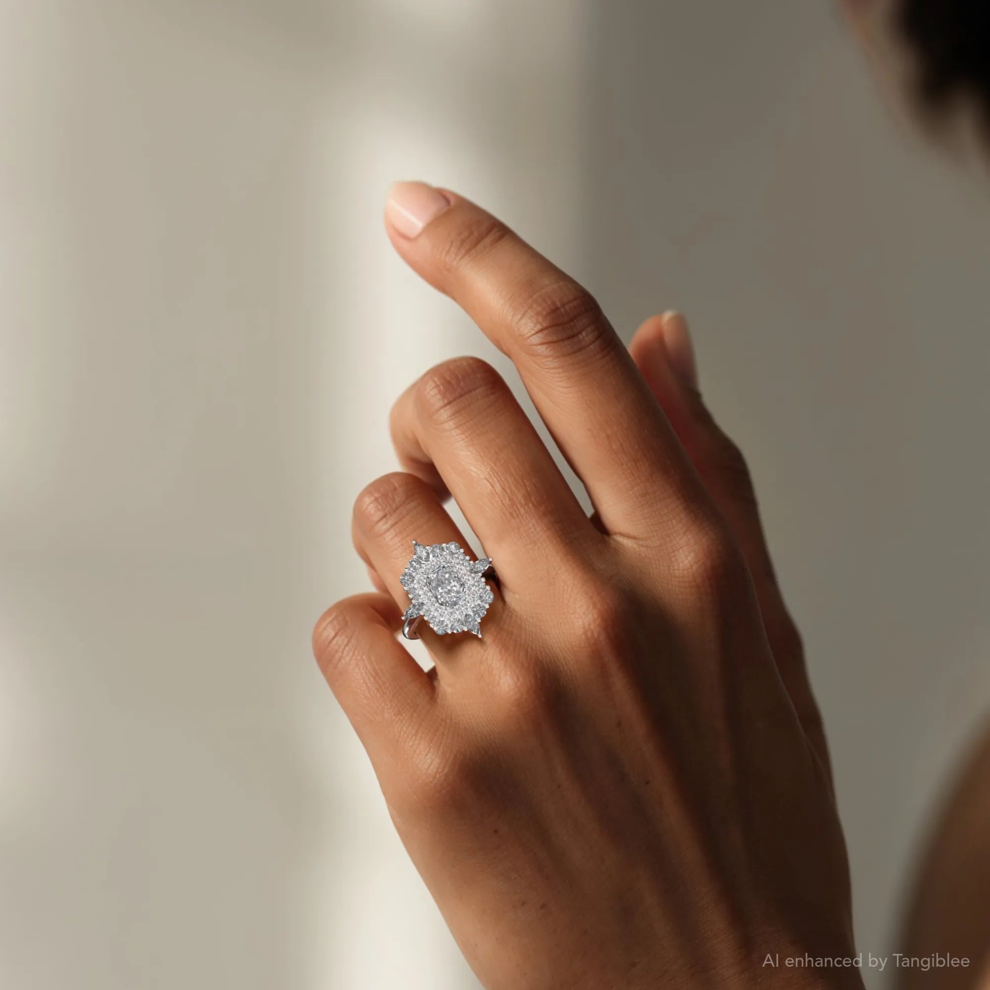 Alberta Diamond Engagement Ring - 14 White Gold