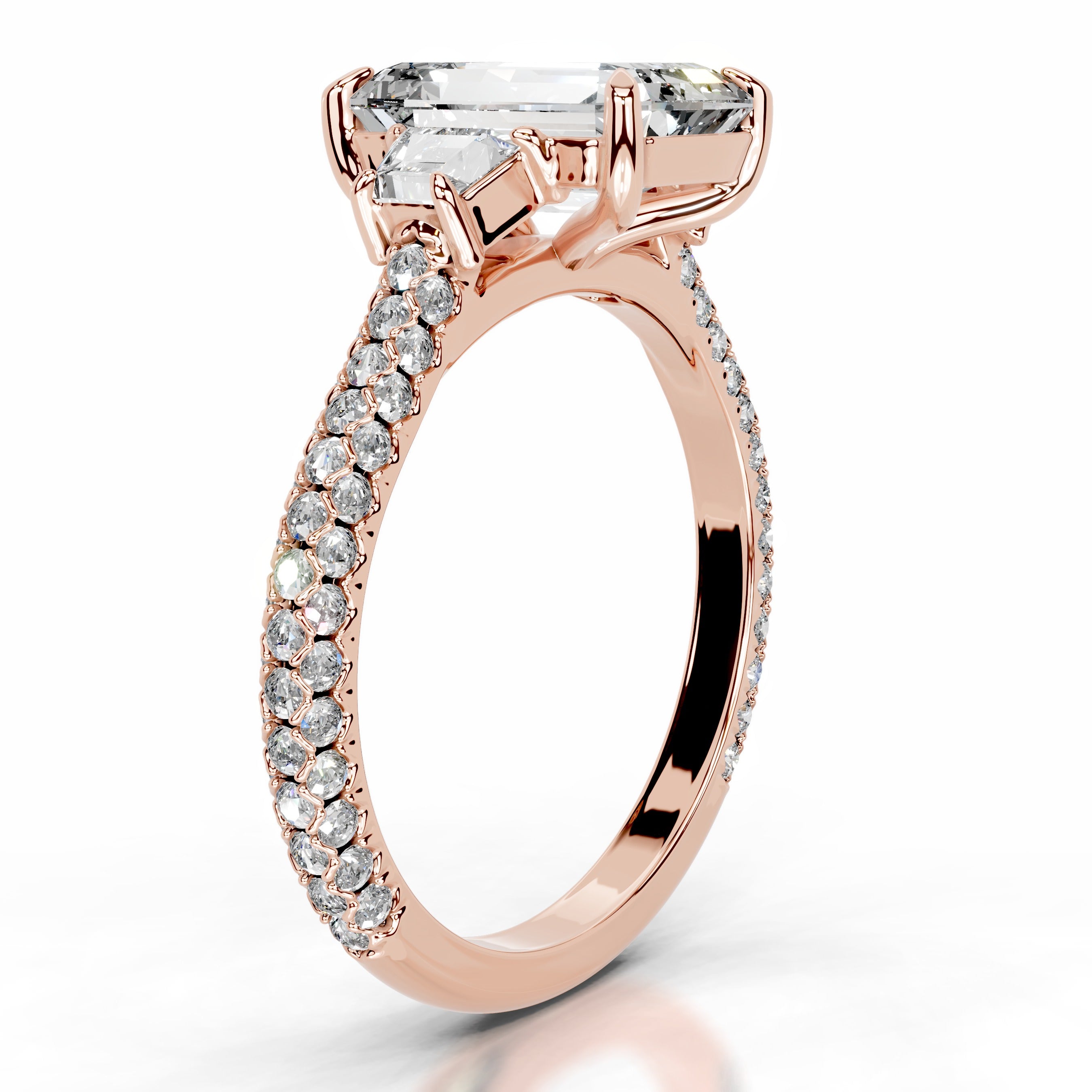 Cruz Diamond Engagement Ring - 14K Rose Gold