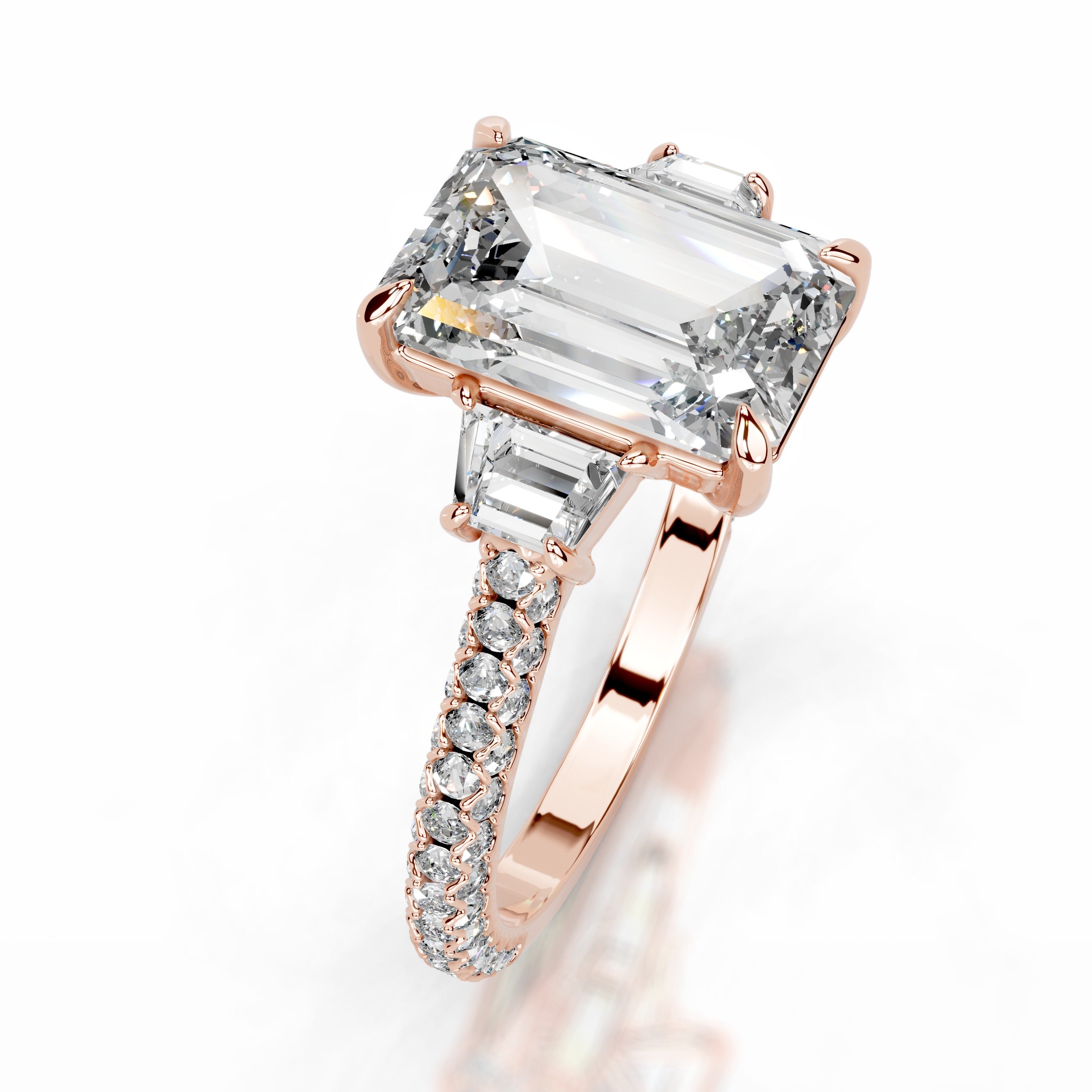 Cruz Diamond Engagement Ring - 14K Rose Gold